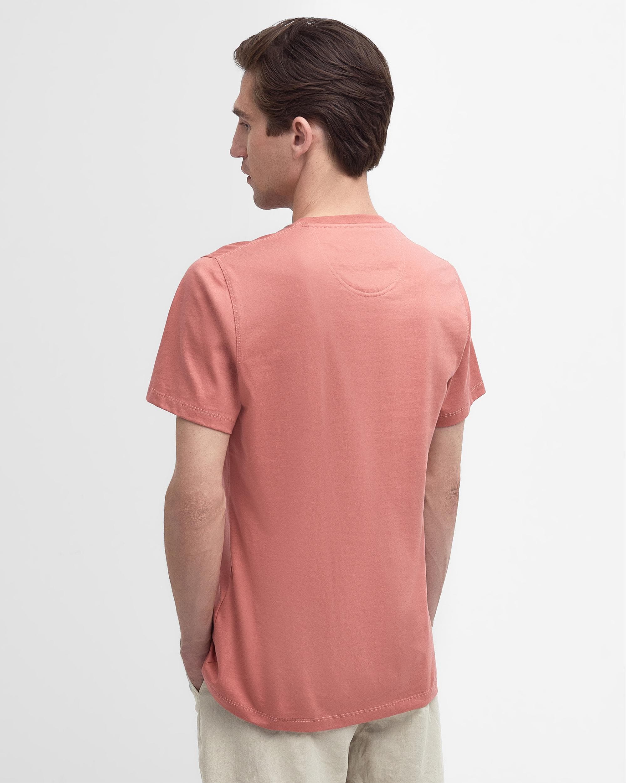 Barbour Sports Mens T-Shirt - Pink Clay - Image 4