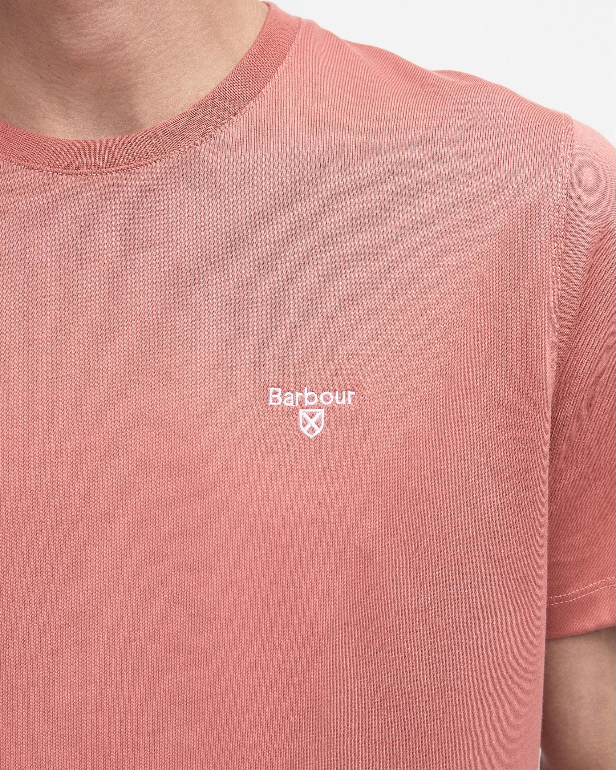 Barbour Sports Mens T-Shirt - Pink Clay - Image 5