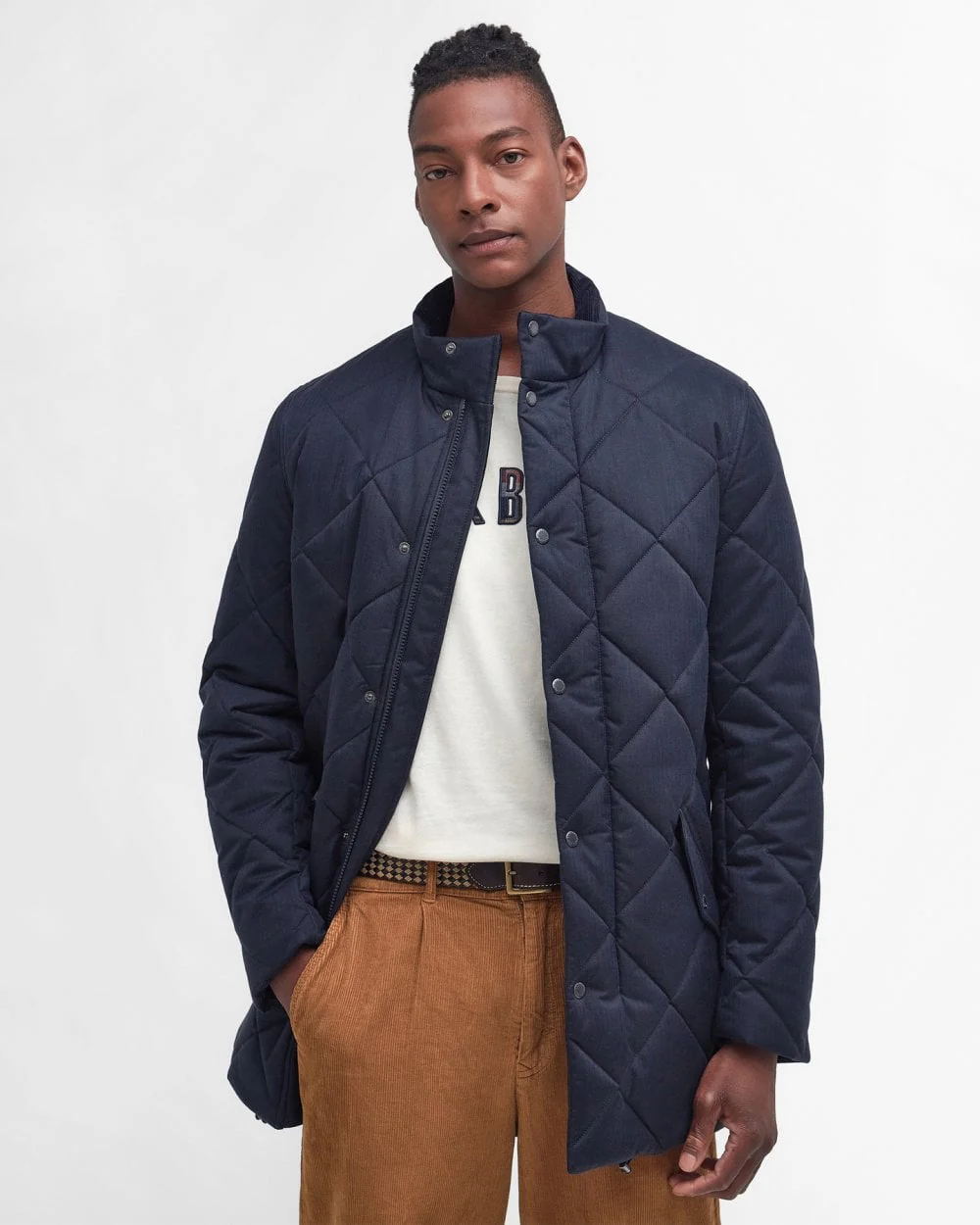 Barbour Stanford Chelsea Mens Long Quilted Jacket - Image 2
