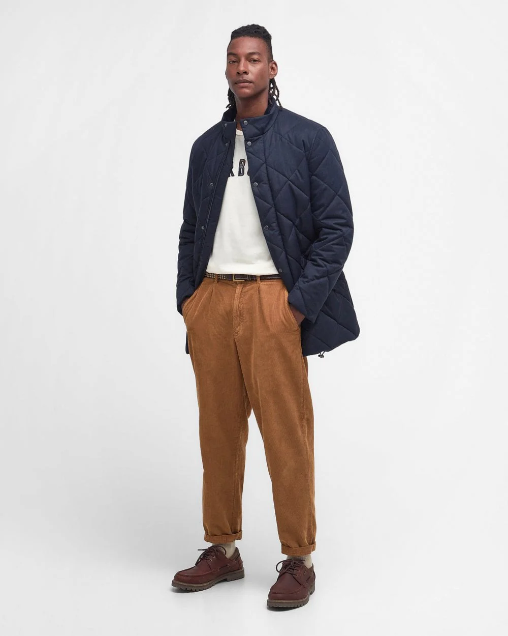Barbour Stanford Chelsea Mens Long Quilted Jacket - Image 4