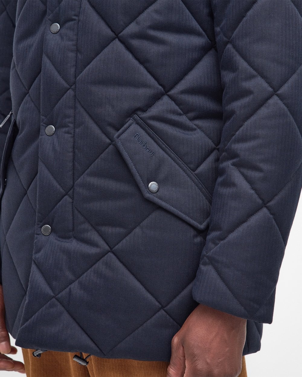 Barbour Stanford Chelsea Mens Long Quilted Jacket - Image 7