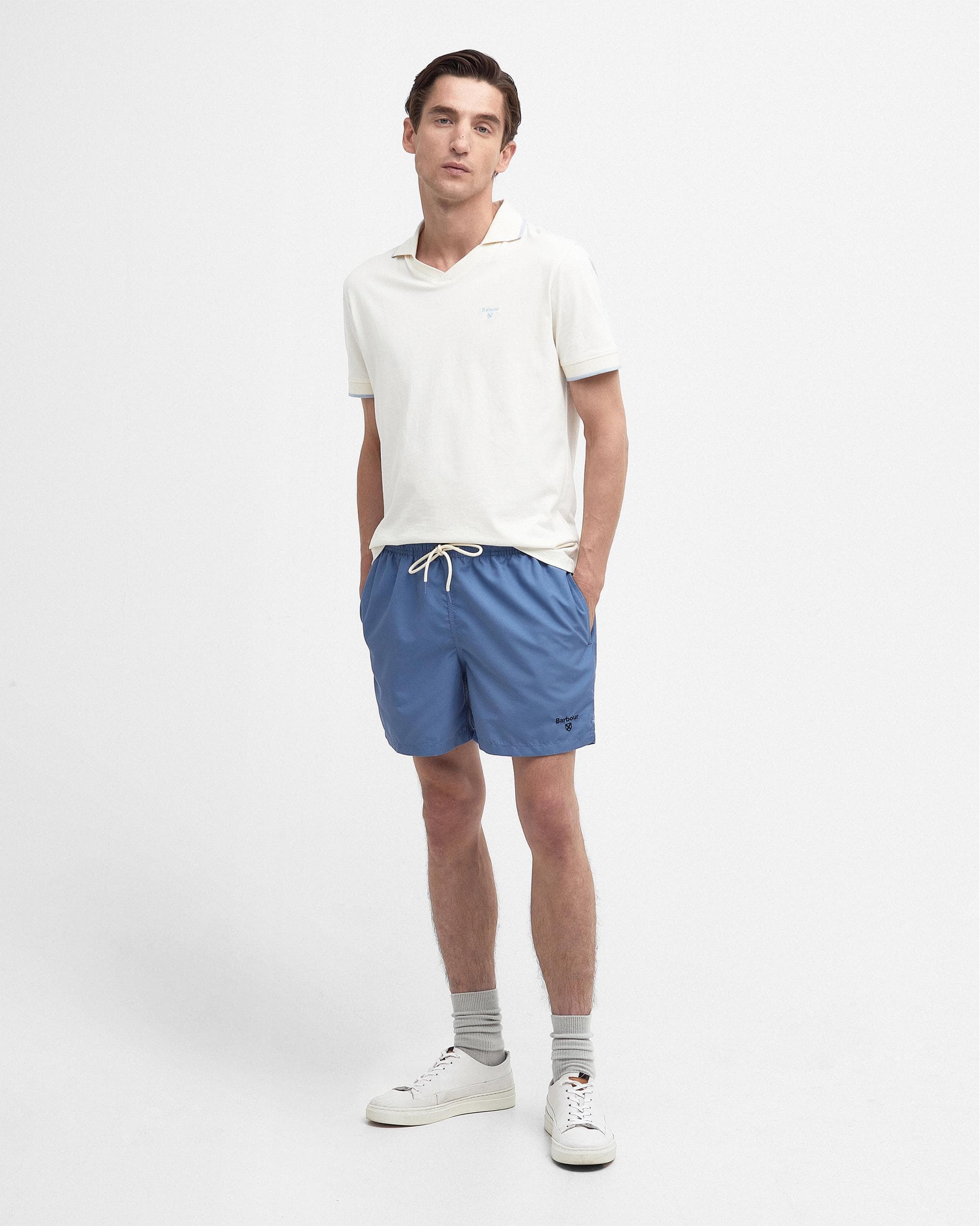 Barbour Staple Logo Mens 5 Swim Shorts - Force Blue - Image 3