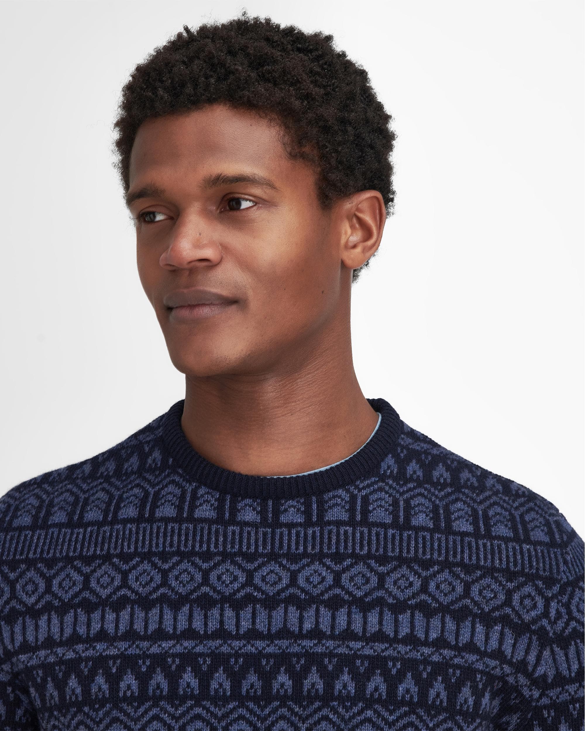 Barbour Stonebeck Mens Fair Isle Crew Neck Sweater - Image 2
