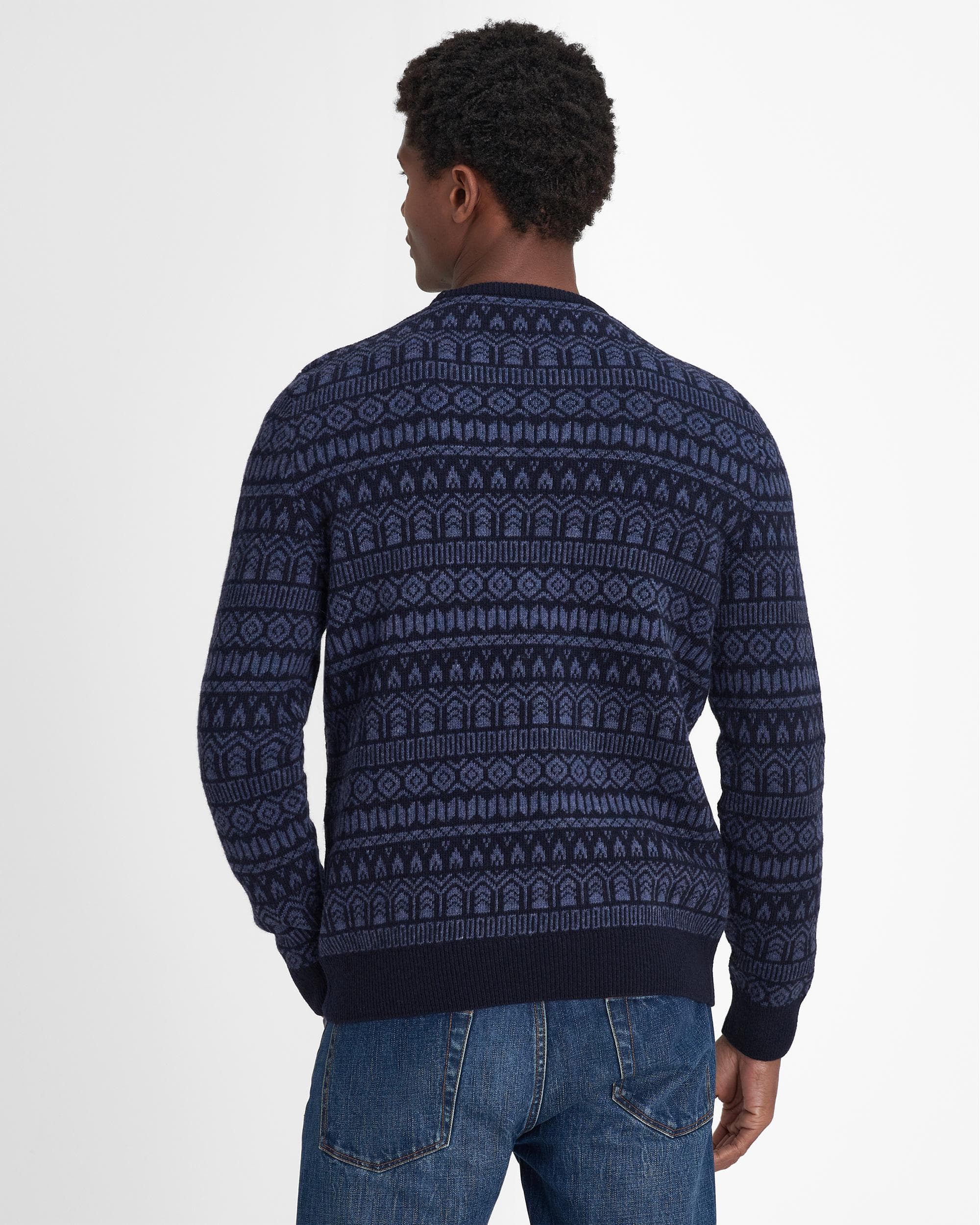 Barbour Stonebeck Mens Fair Isle Crew Neck Sweater - Image 4