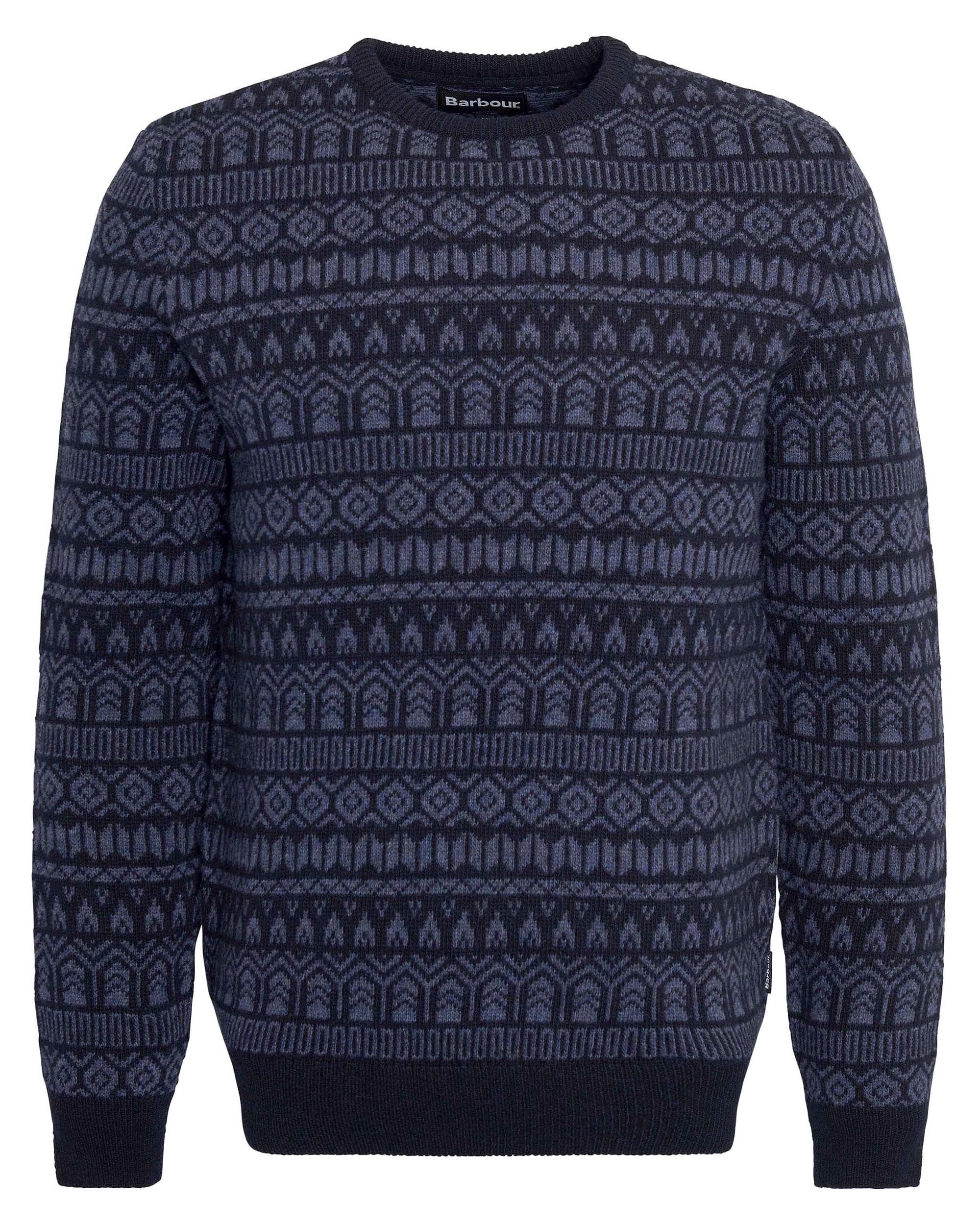 Barbour Stonebeck Mens Fair Isle Crew Neck Sweater - Image 7