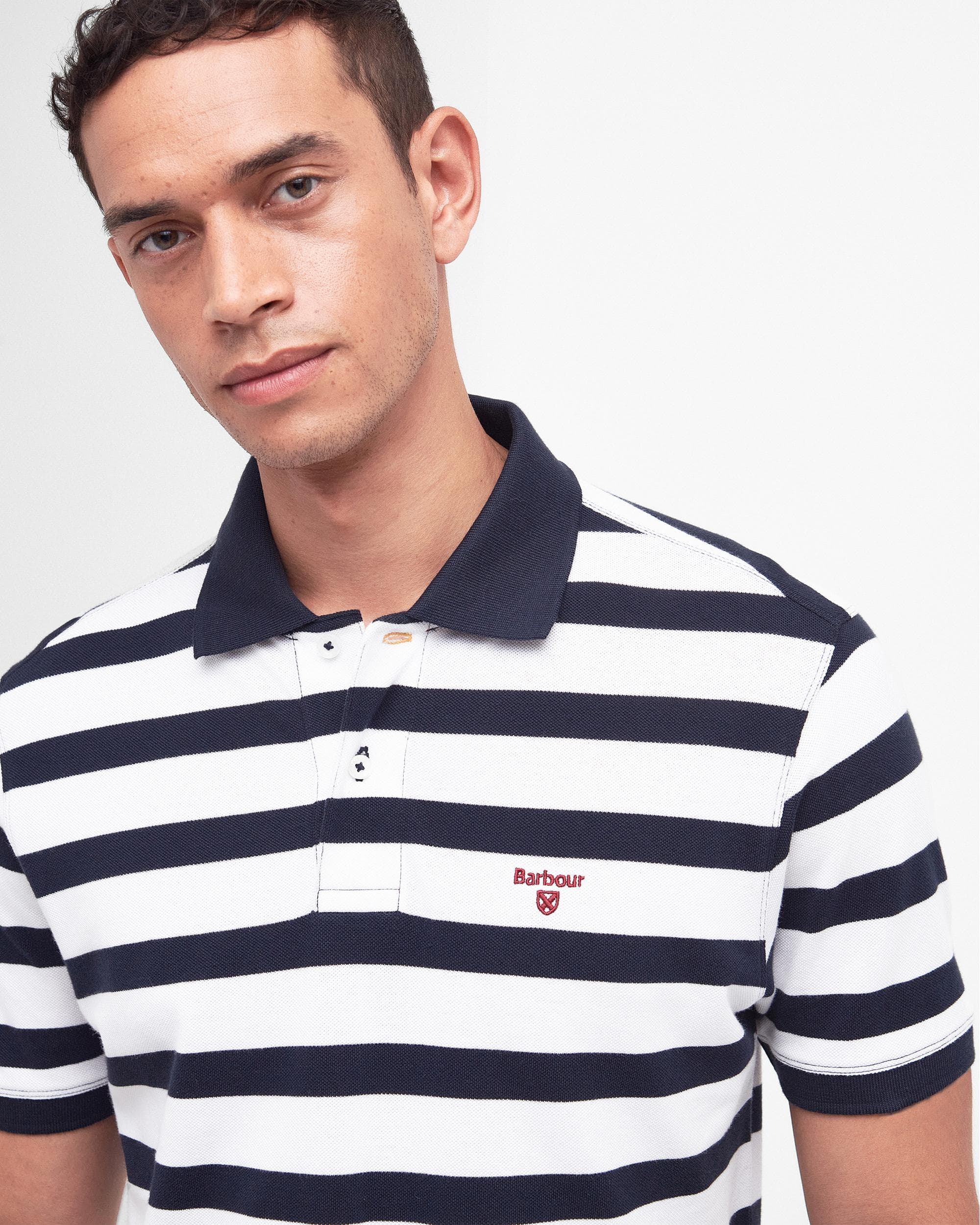 Barbour Stripe Mens Tailored Sports Polo - Image 2