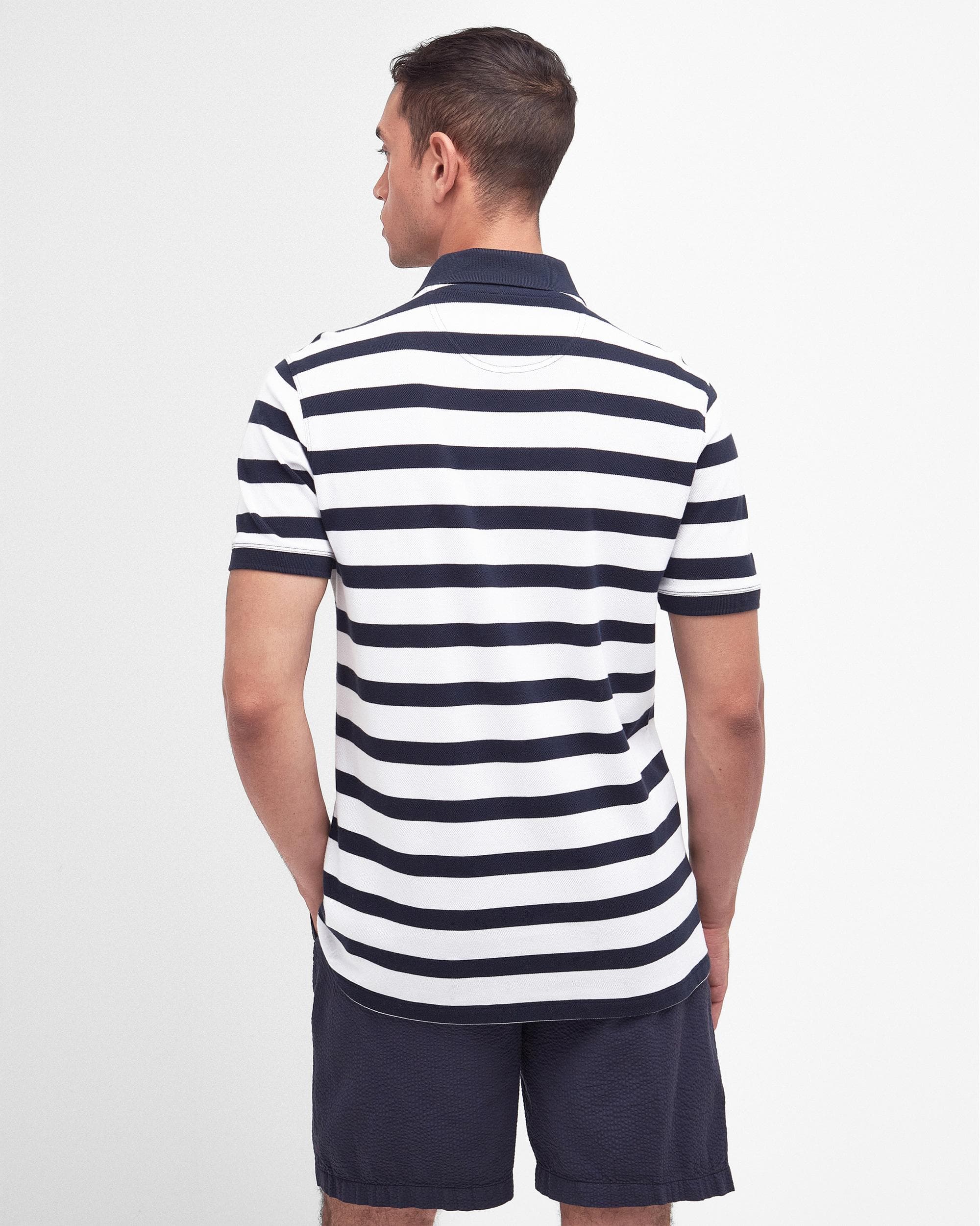 Barbour Stripe Mens Tailored Sports Polo - Image 4