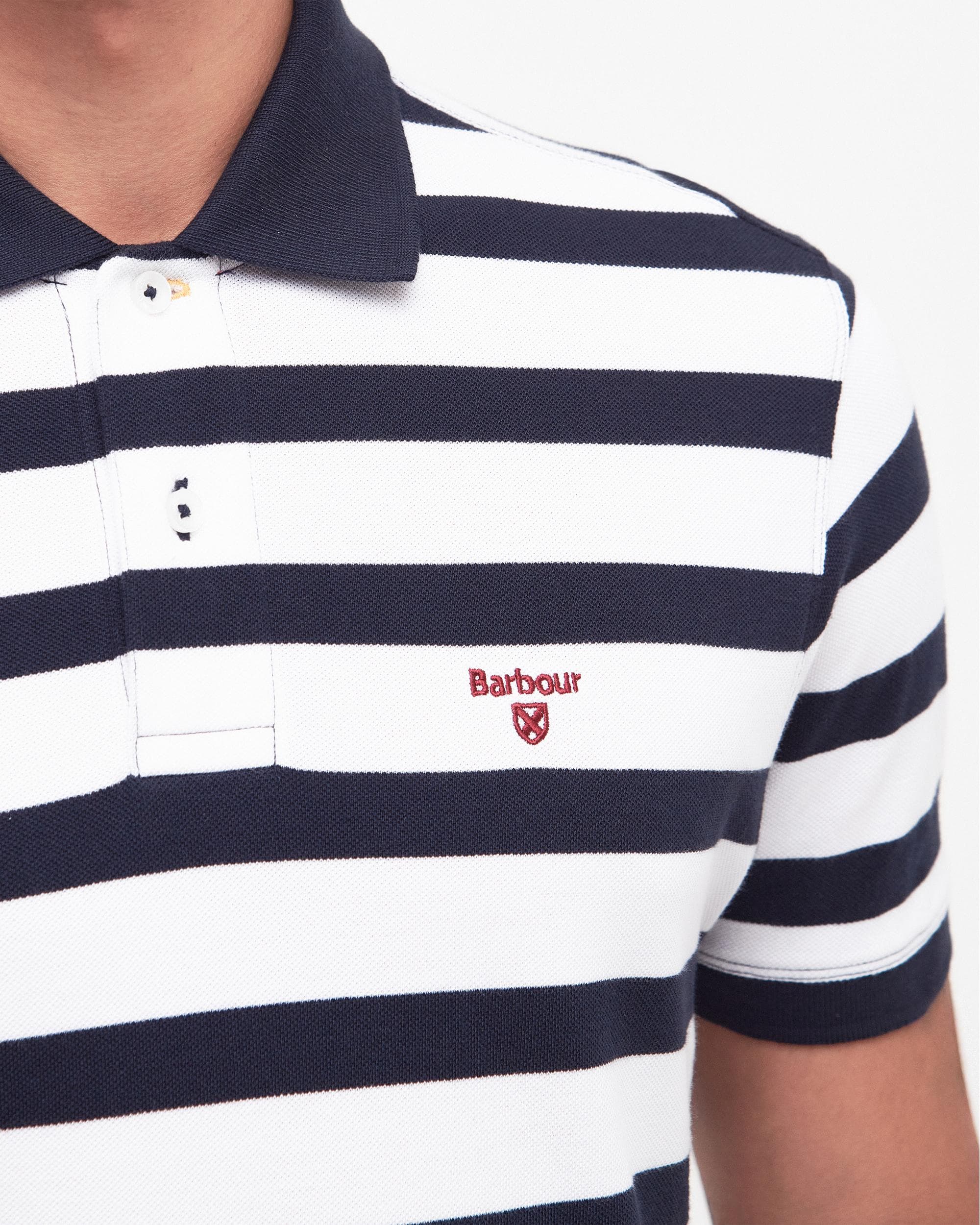 Barbour Stripe Mens Tailored Sports Polo - Image 5