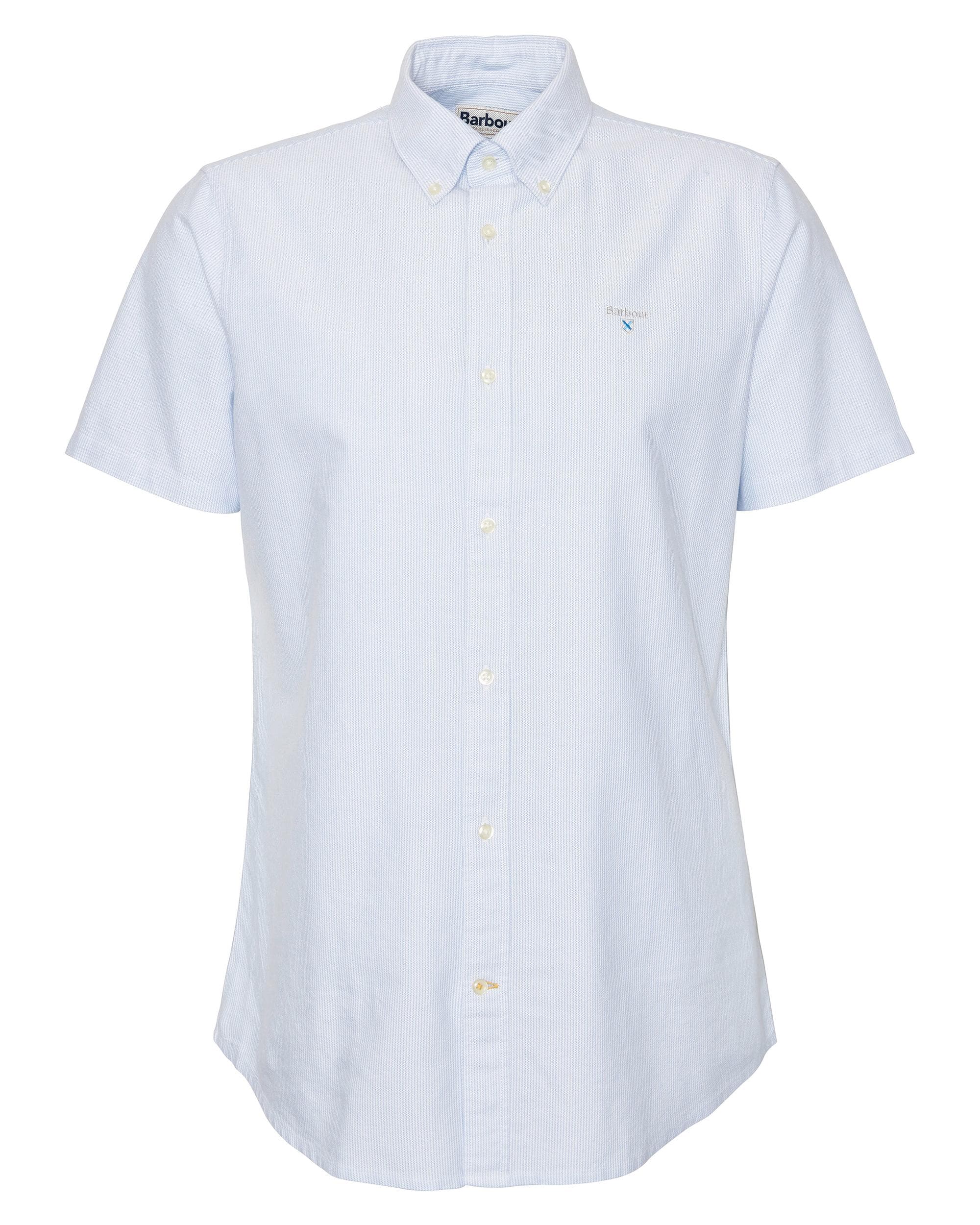 Barbour Striped Oxtown Mens Tailored Shirt - Sky Blue - Image 7