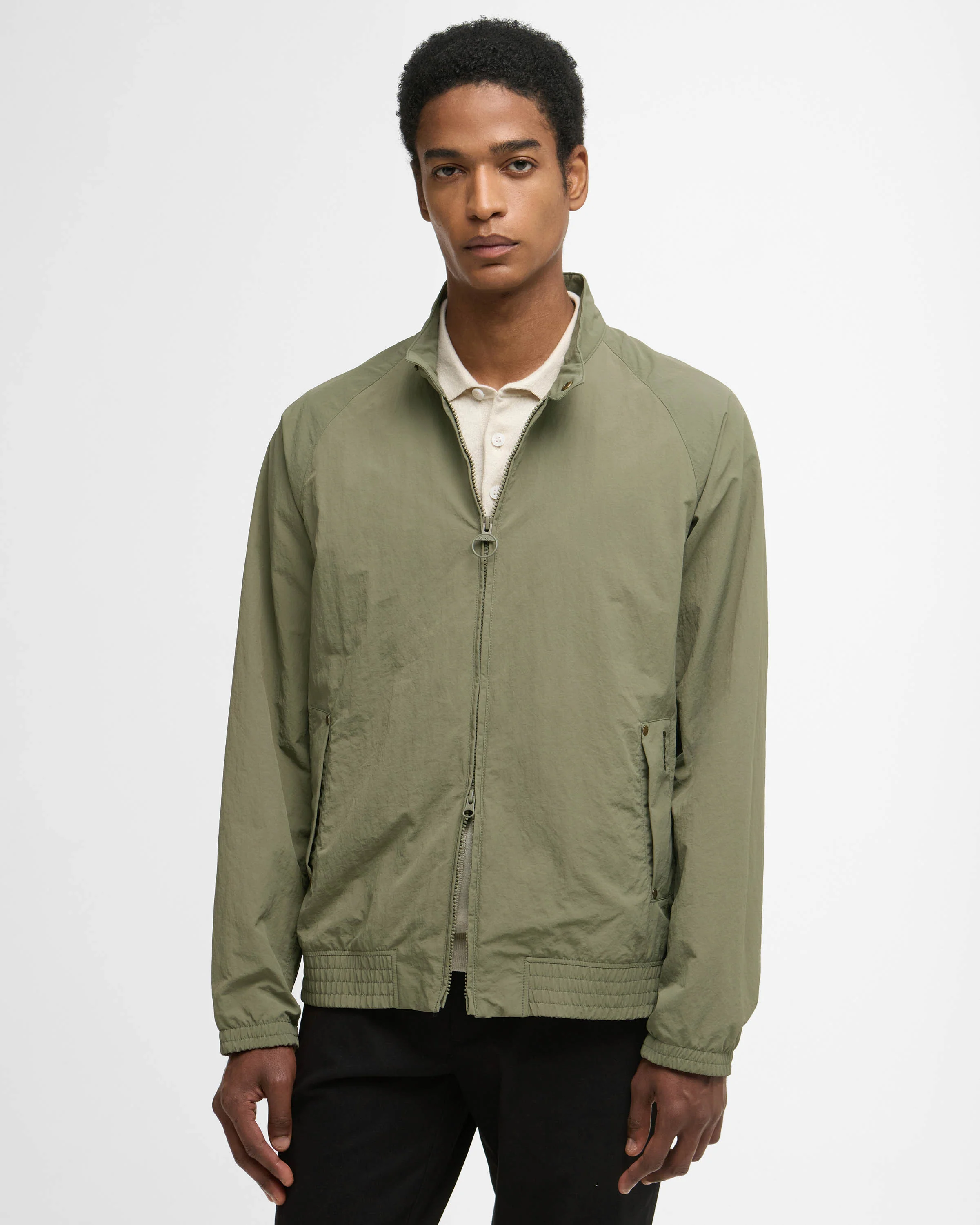 Barbour Sum Royston Mens Showerproof Jacket - Dusty Olive/Highland Loch