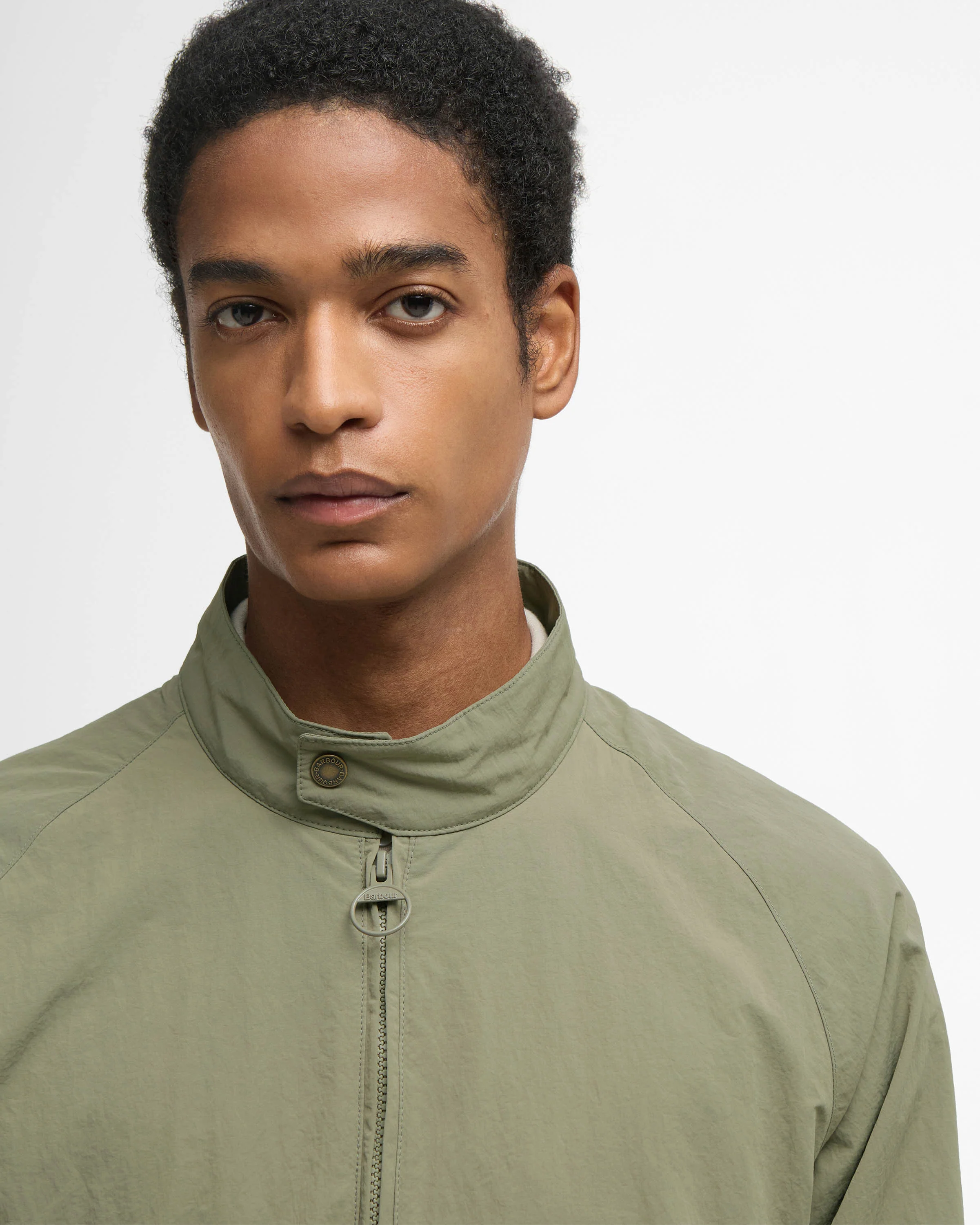 Barbour Sum Royston Mens Showerproof Jacket - Dusty Olive/Highland Loch - Image 2