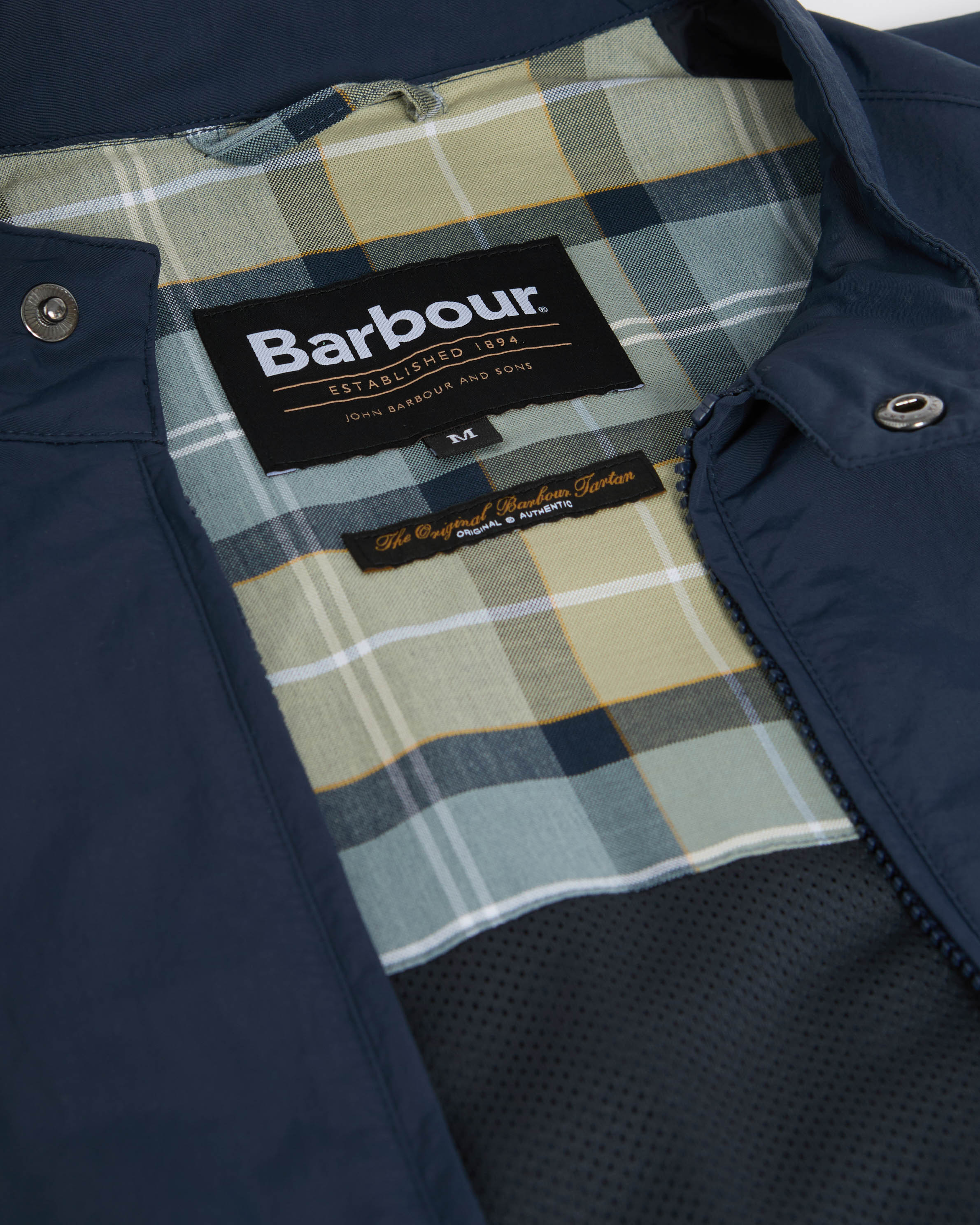 Barbour Sum Royston Mens Showerproof Jacket - Navy/Highland Loch - Image 2