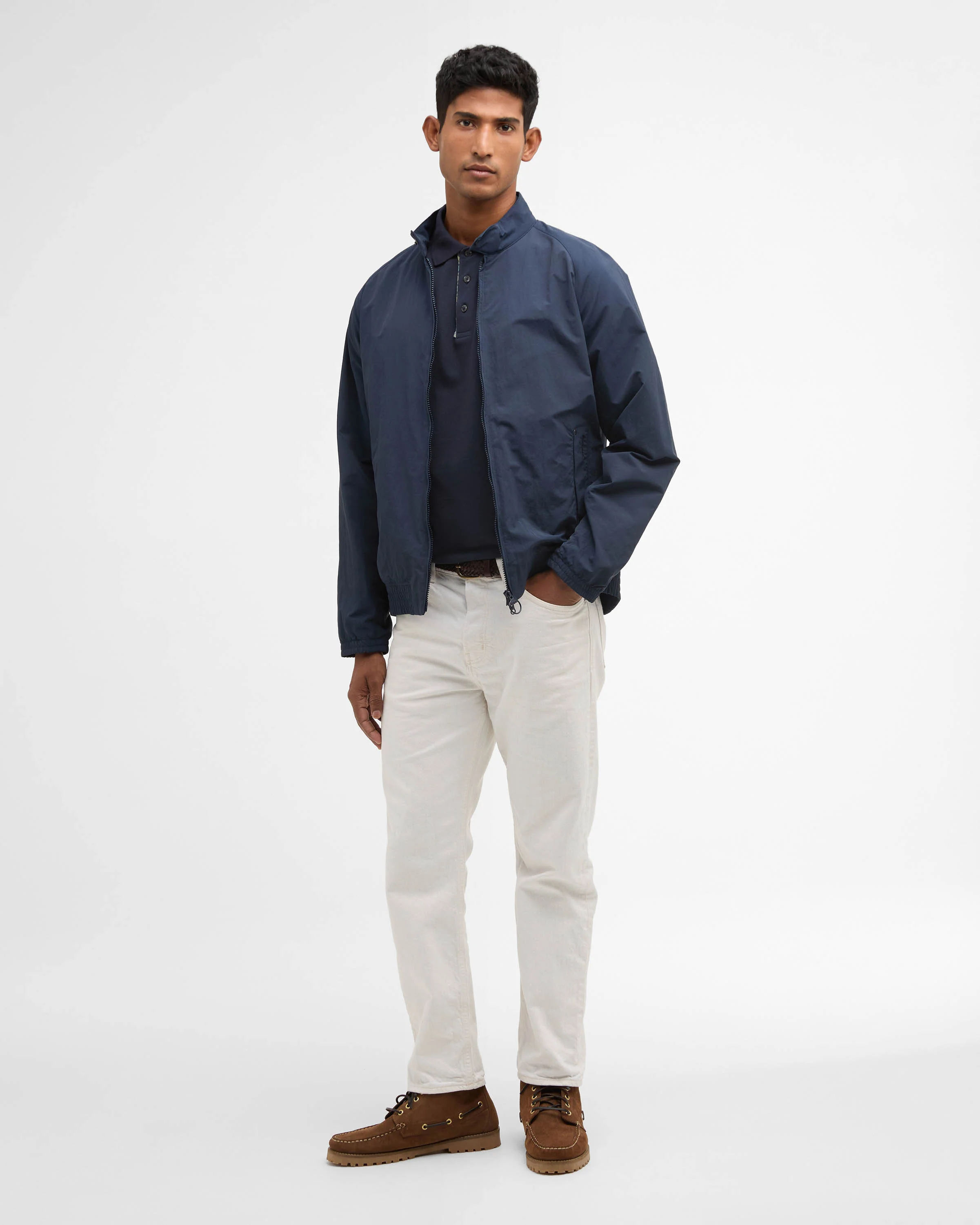 Barbour Sum Royston Mens Showerproof Jacket - Navy/Highland Loch - Image 5