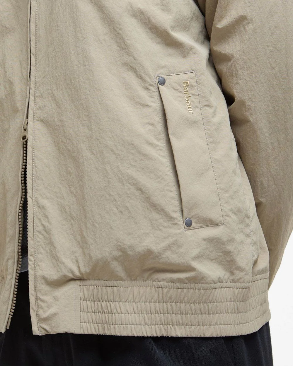 Barbour Sum Royston Mens Showerproof Jacket - Washed Stone - Image 5