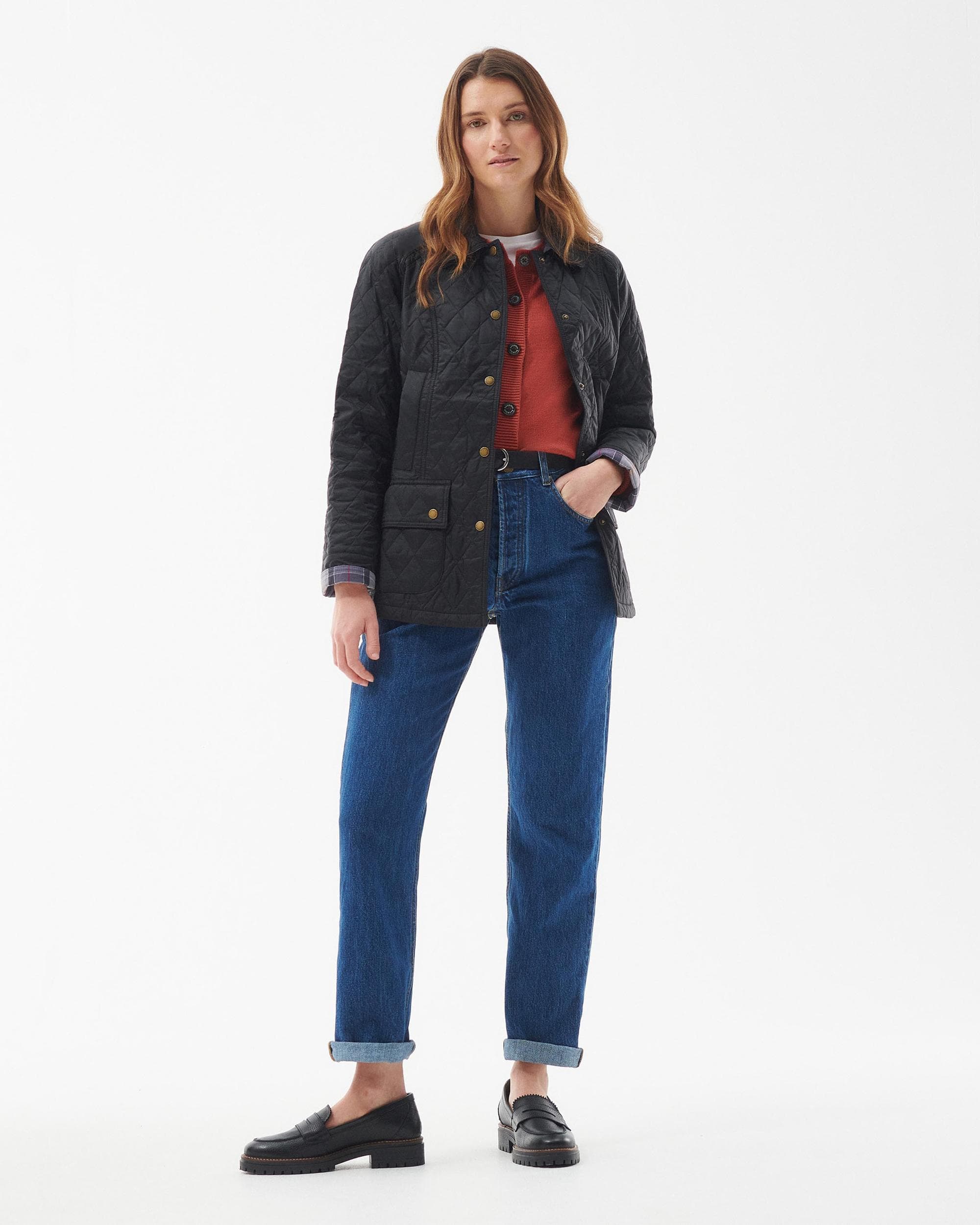 Barbour Summer Beadnell Womens Quilted Jacket - Black - Image 3