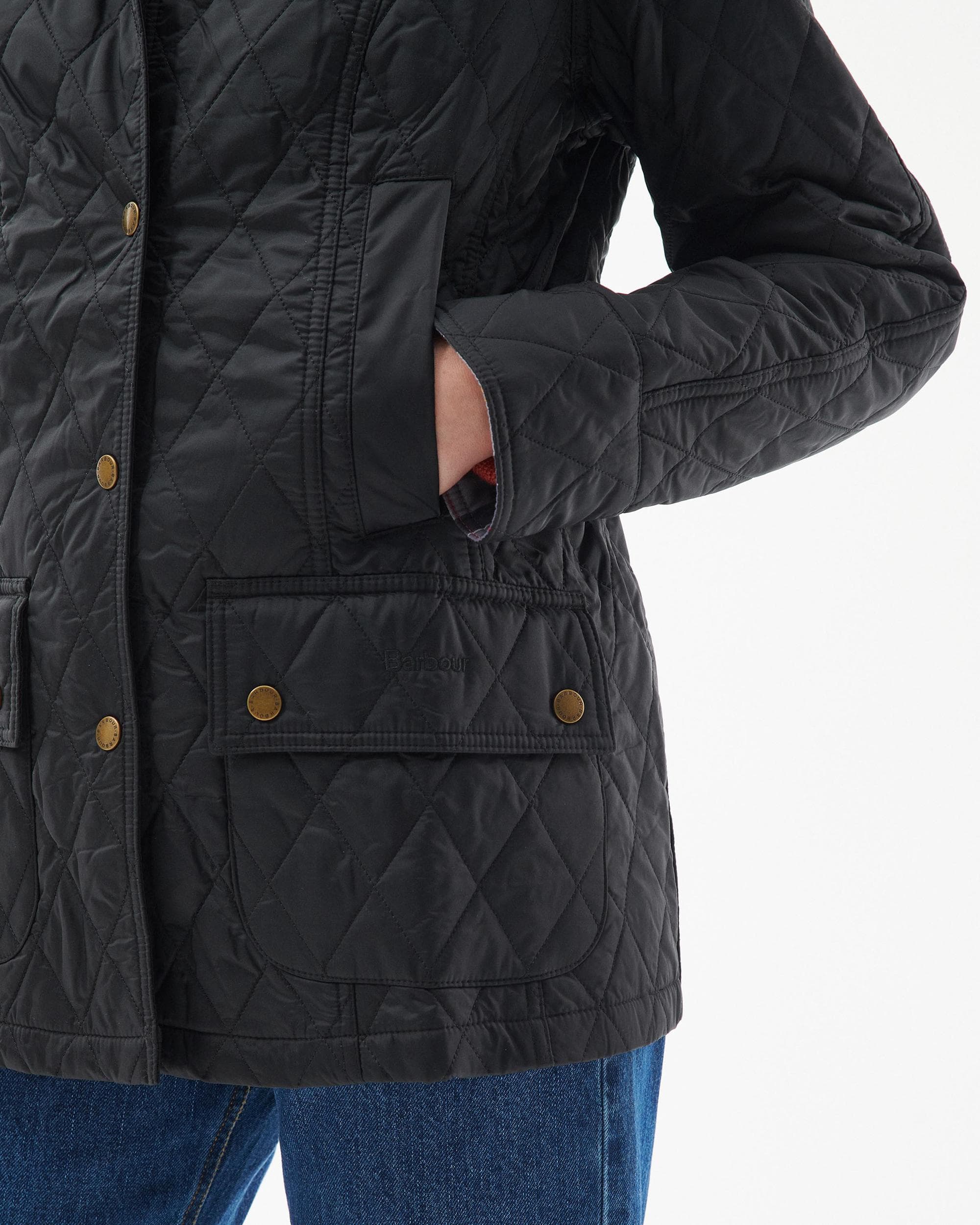 Barbour Summer Beadnell Womens Quilted Jacket - Black - Image 5