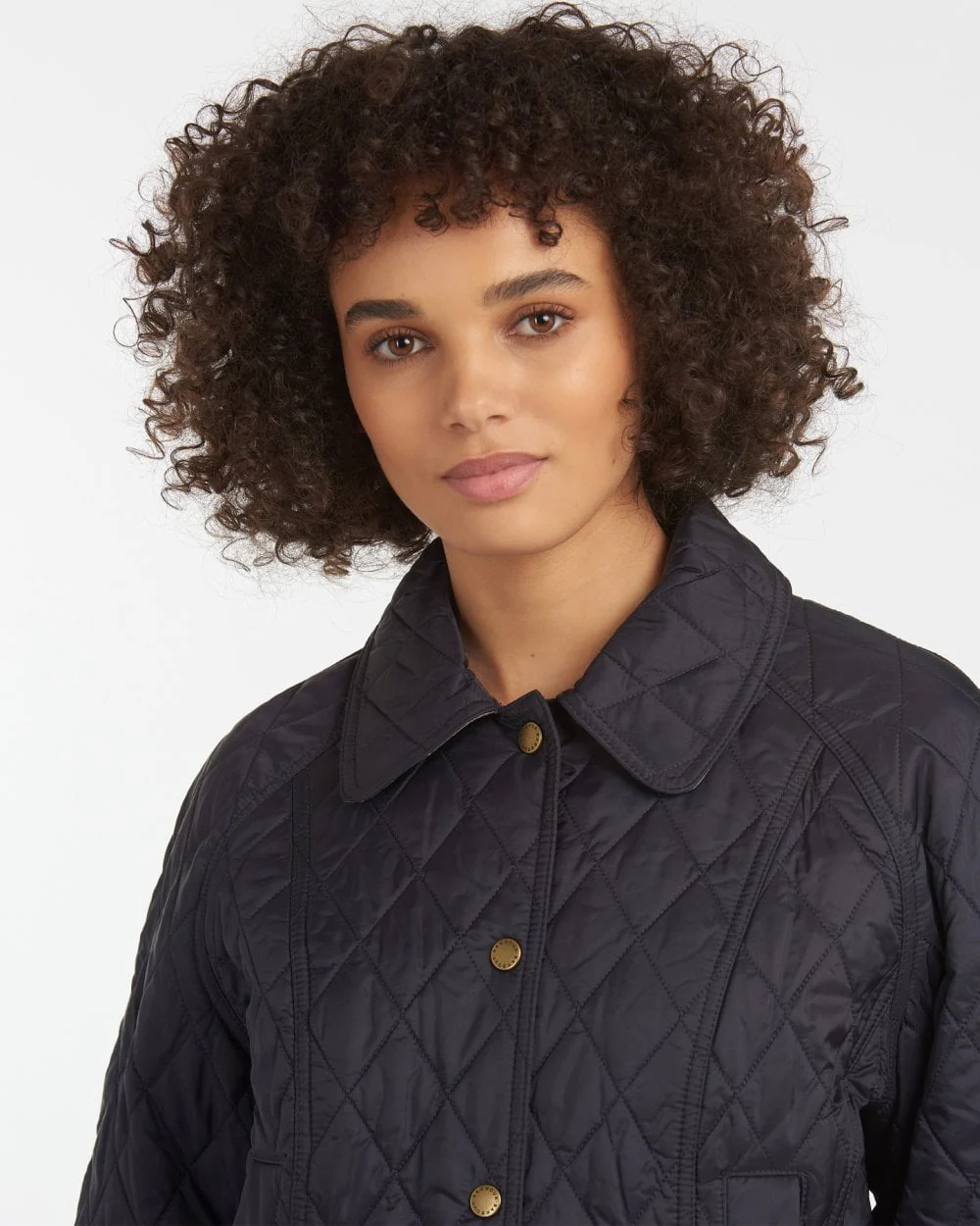 Barbour Summer Beadnell Womens Quilted Jacket - Navy - Image 2
