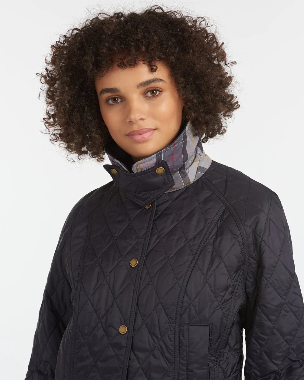 Barbour Summer Beadnell Womens Quilted Jacket - Navy - Image 3