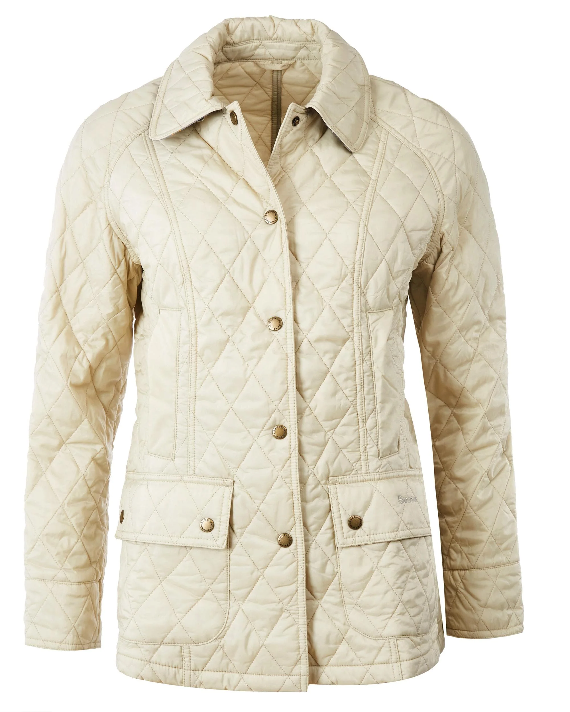 Barbour Summer Beadnell Womens Quilted Jacket - Pearl - Image 10