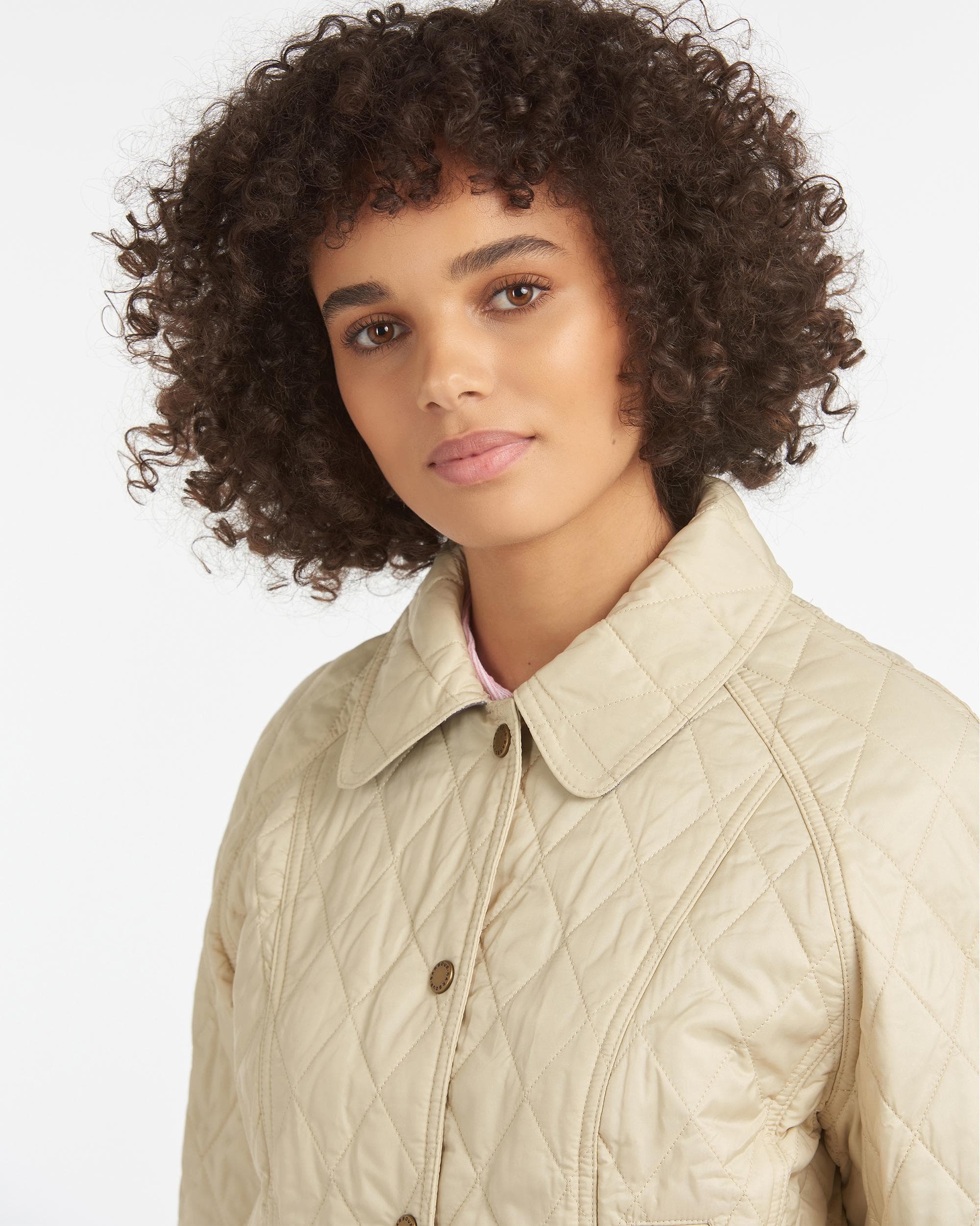Barbour Summer Beadnell Womens Quilted Jacket - Pearl - Image 2