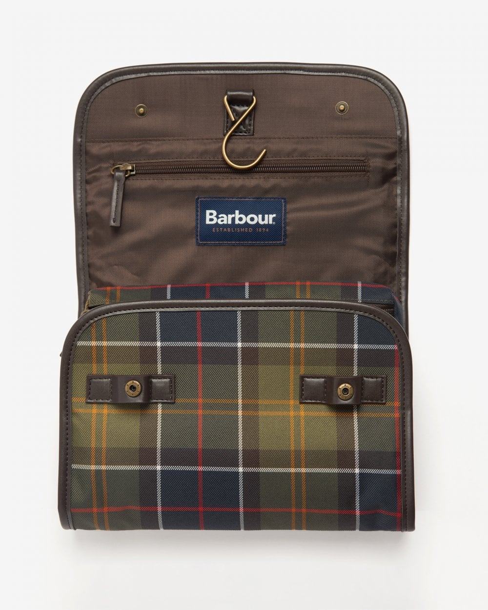 Barbour Tartan Hanging Mens Washbag - Classic Tartan - Image 4