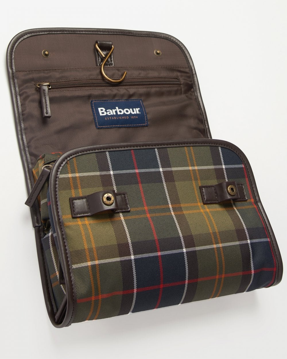 Barbour Tartan Hanging Mens Washbag - Classic Tartan - Image 5