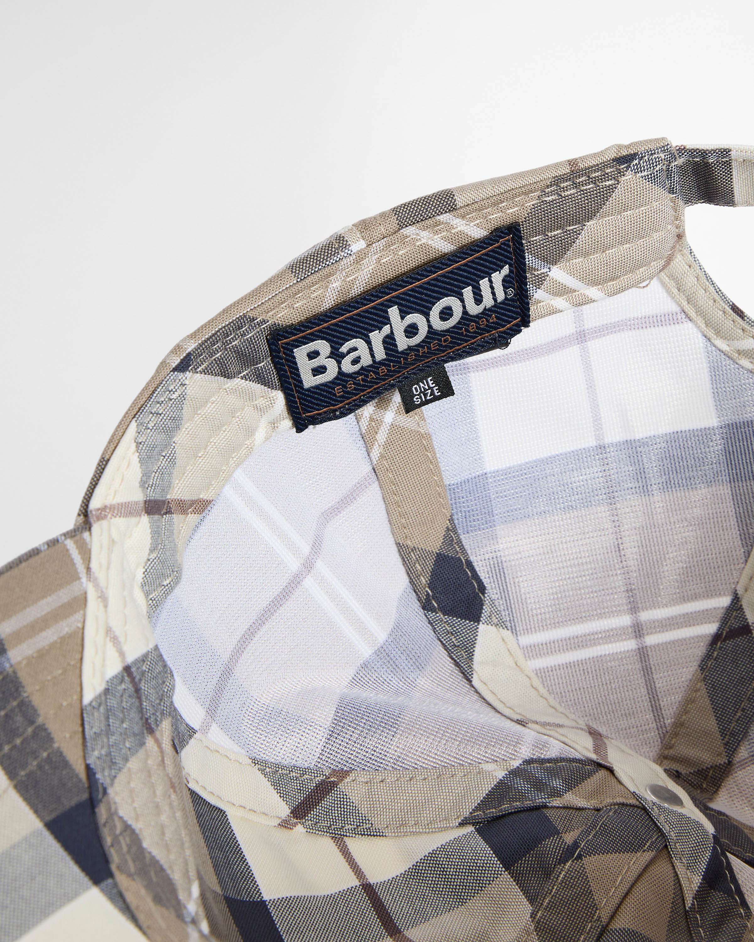Barbour Tartan Mens Sports Cap - Oban Mist Tartan - Image 9