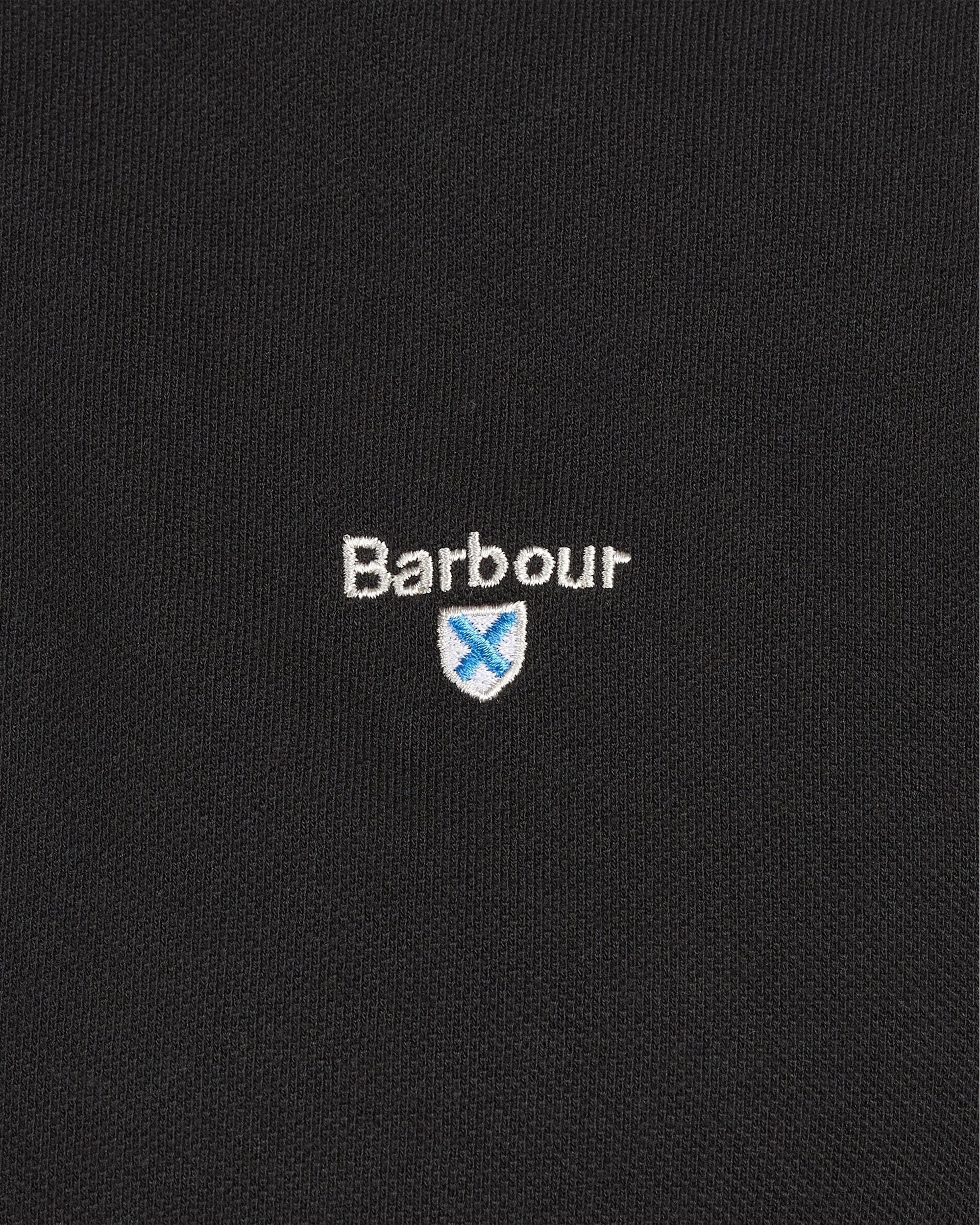 Barbour Tartan Pique Mens Polo - Black/Modern - Image 5