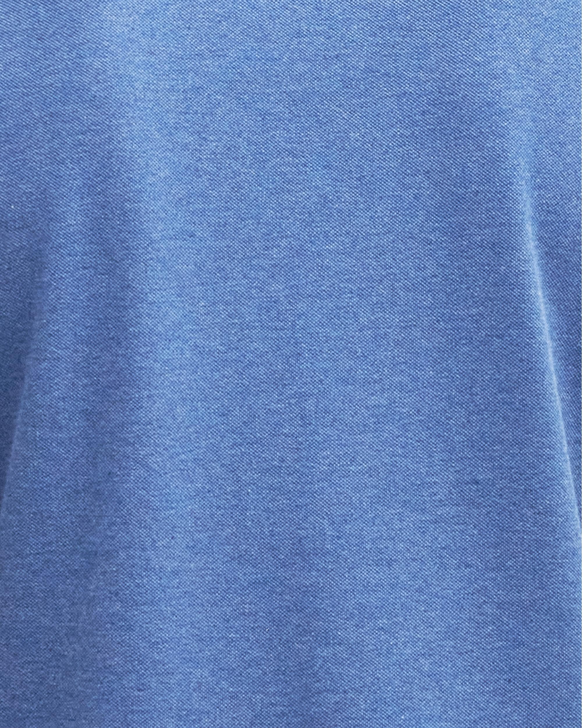 Barbour Tartan Pique Mens Polo - Dark Chambray Marl - Image 6
