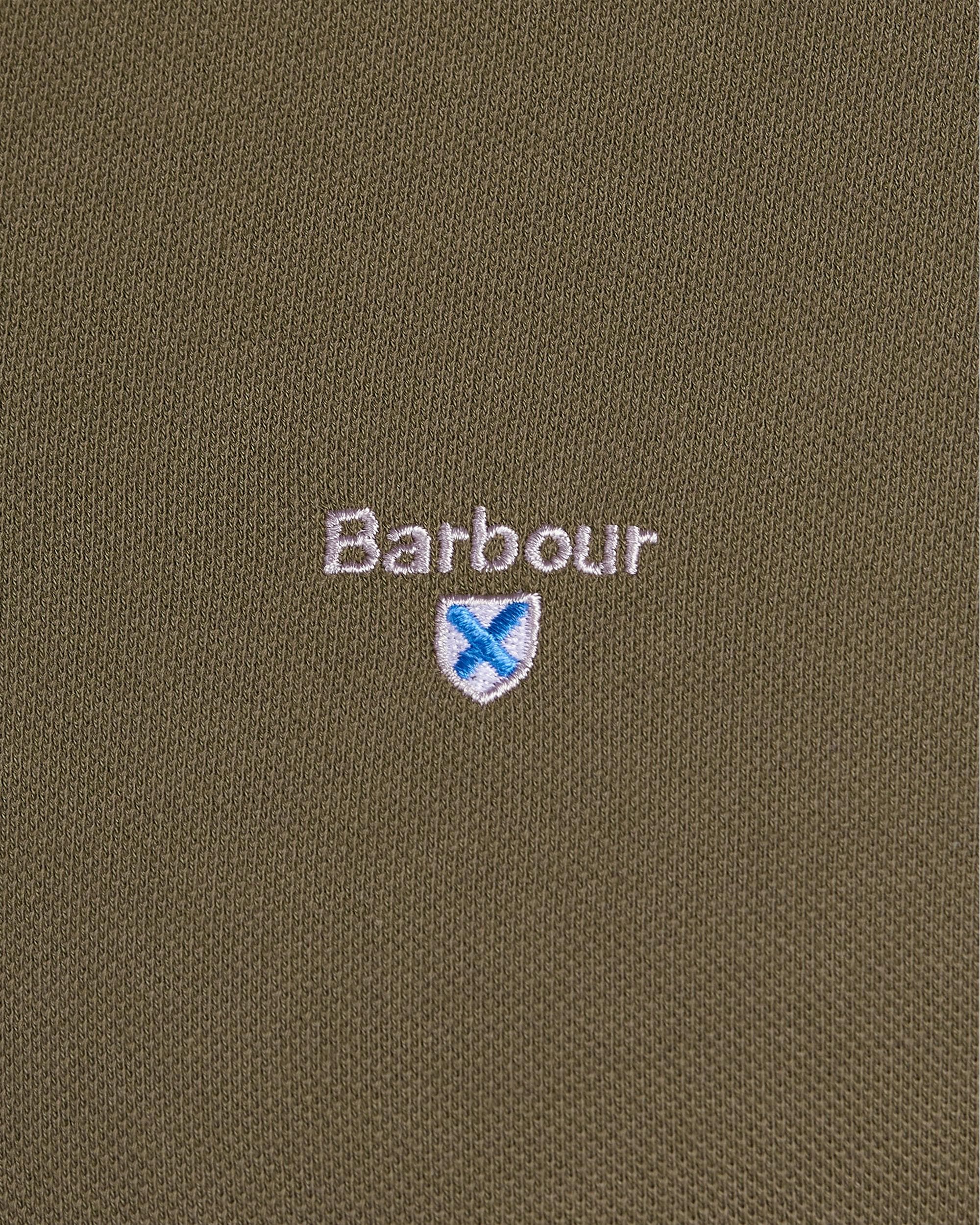 Barbour Tartan Pique Mens Polo - Dark Olive/Classic - Image 5