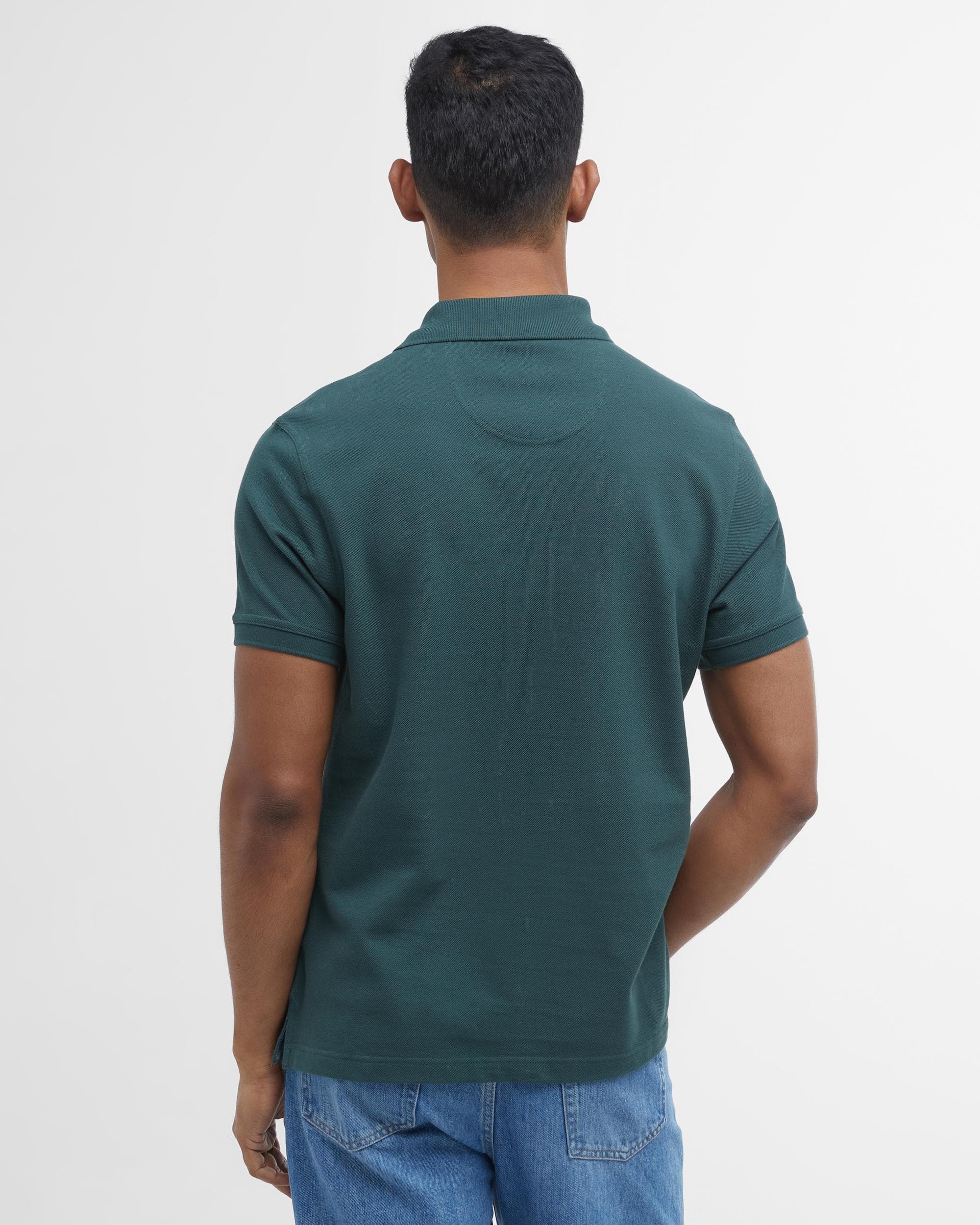 Barbour Tartan Pique Mens Polo S/S 25 - Green Gables - Image 4
