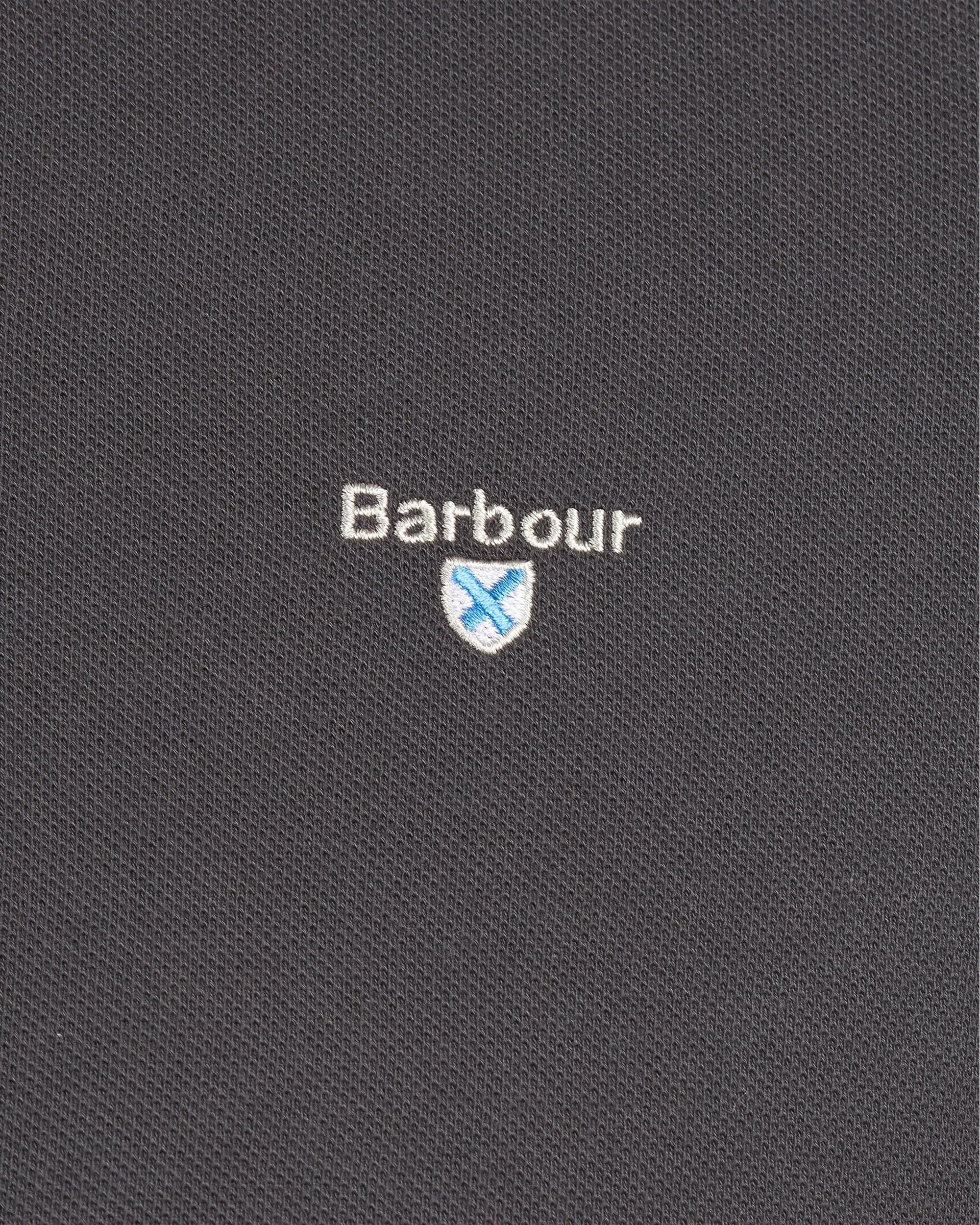 Barbour Tartan Pique Mens Polo - Navy/Dress - Image 6