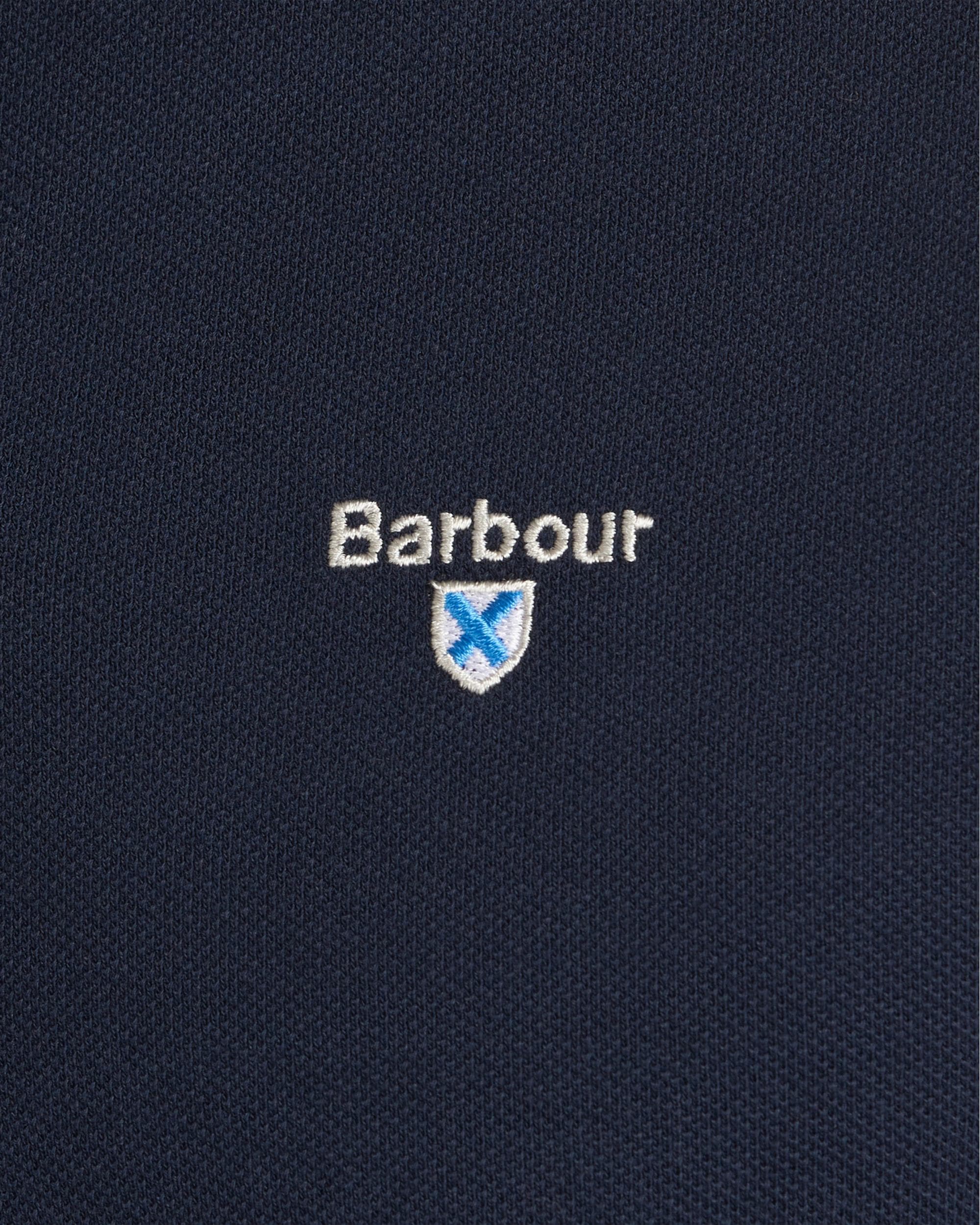 Barbour Tartan Pique Mens Polo - New Navy - Image 5