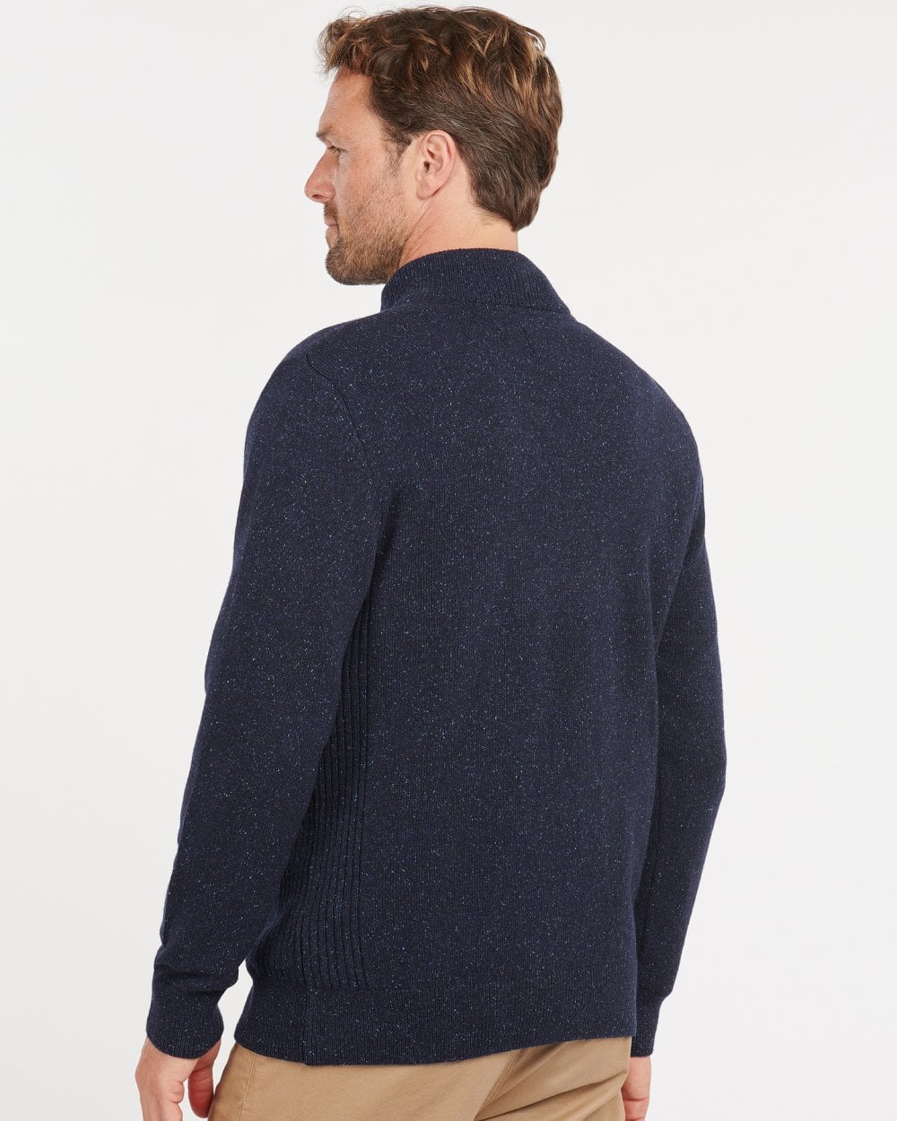 Barbour Tisbury Half Zip Mens Sweatshirt - Navy - Image 4
