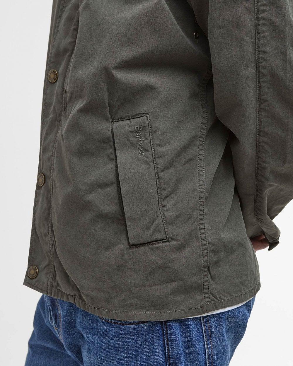 Barbour Tracker Mens Casual Jacket - Olive - Image 5