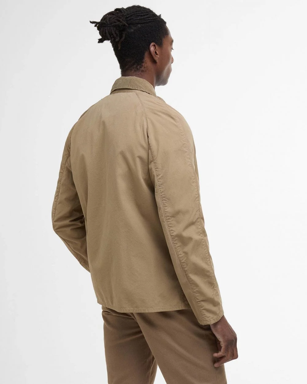 Barbour Tracker Mens Casual Jacket - Washed Stone - Image 7