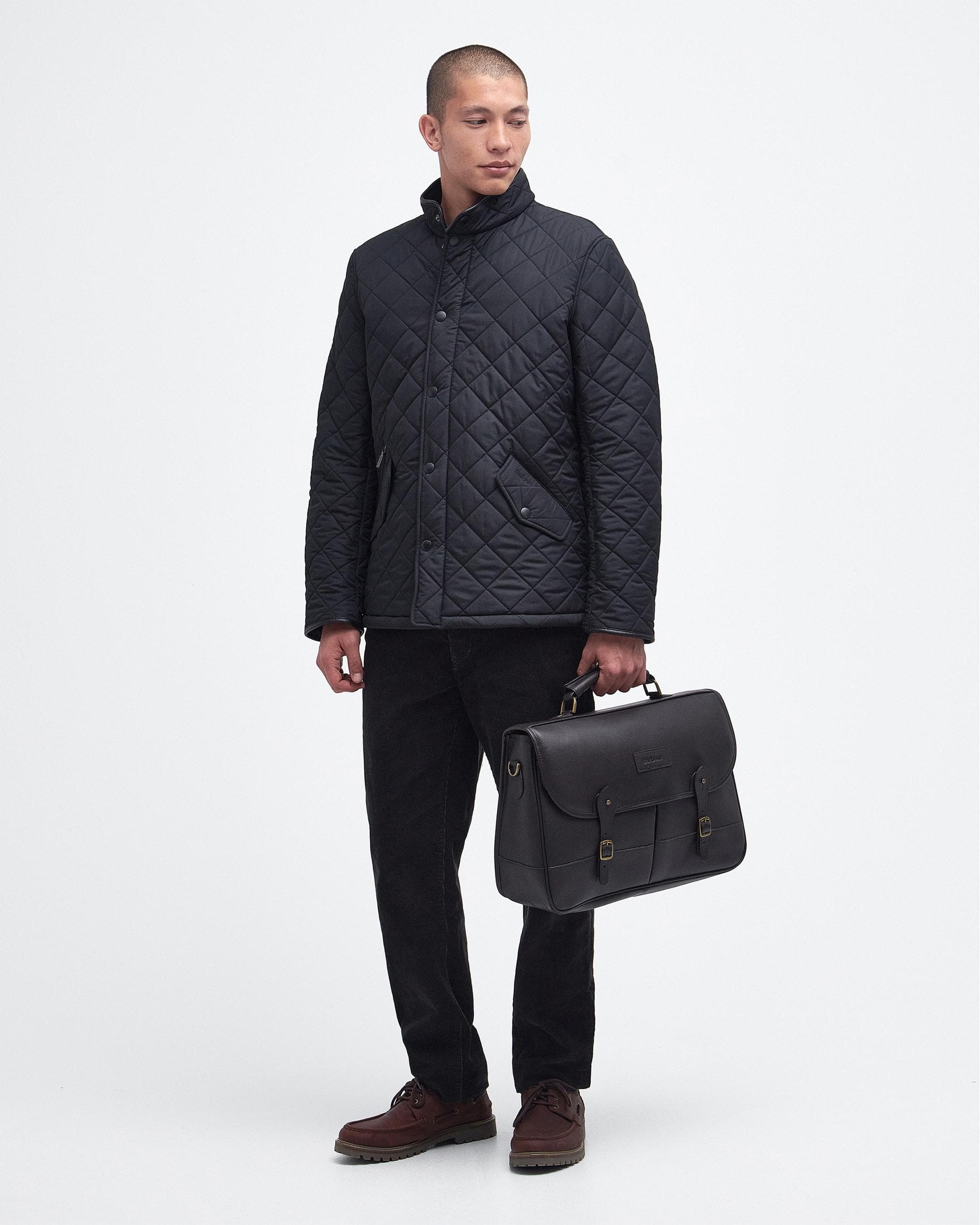 Barbour Unisex Leather Briefcase - Image 2