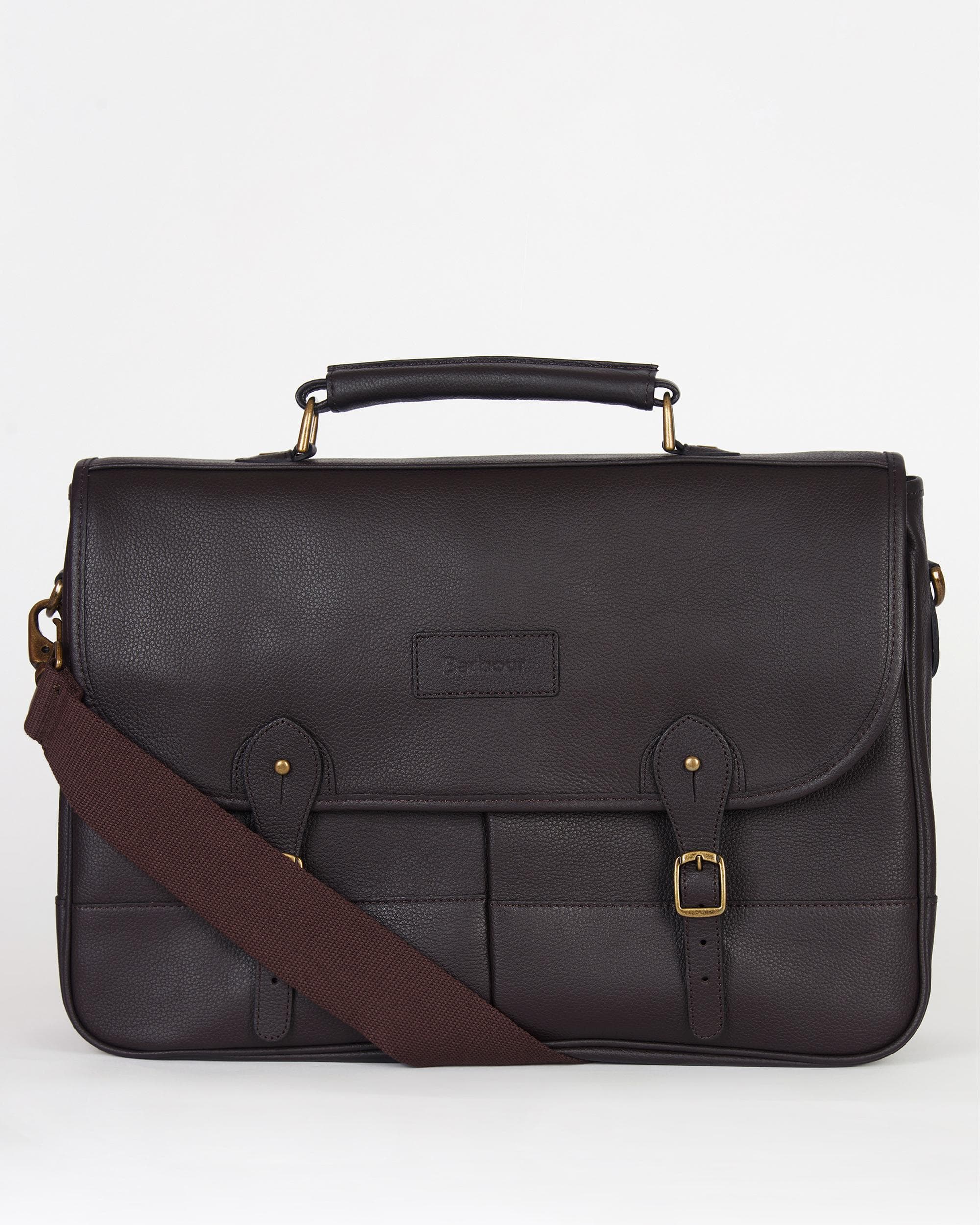 Barbour Unisex Leather Briefcase - Image 3