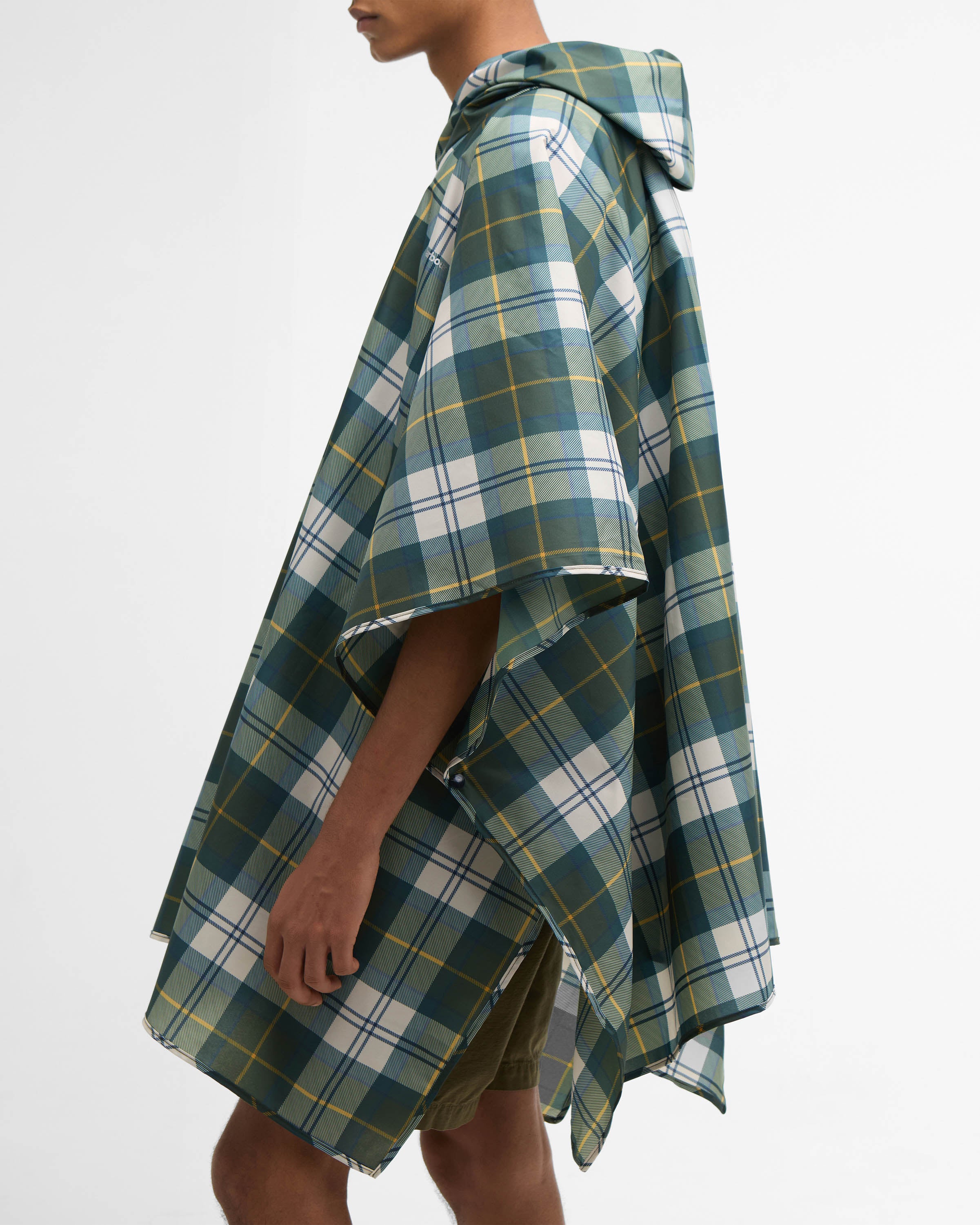Barbour Unisex Tartan Showerproof Poncho - Ancient Tartan - Image 4