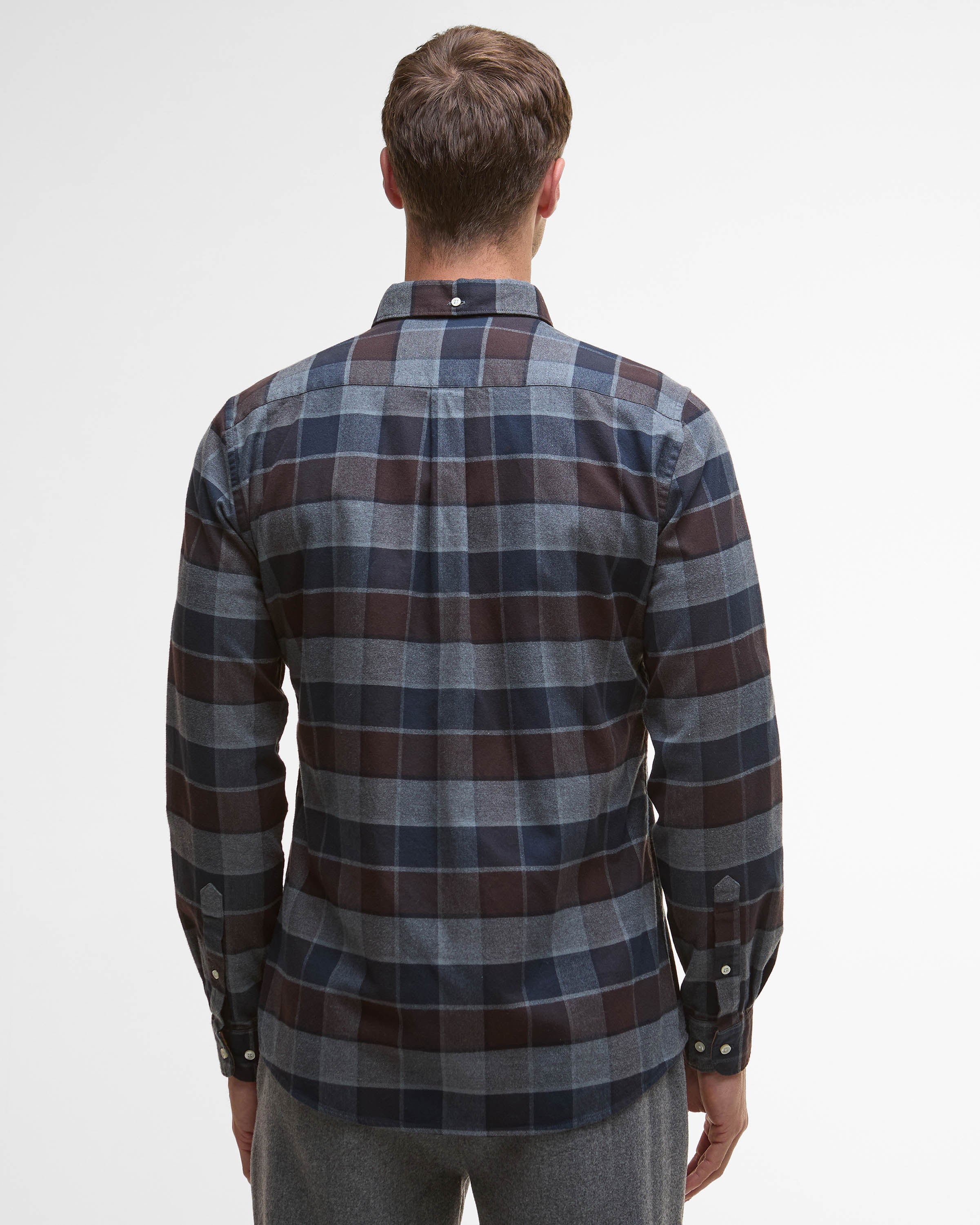Barbour Valley Tailored Mens Shirt - Dark Oak - Image 6