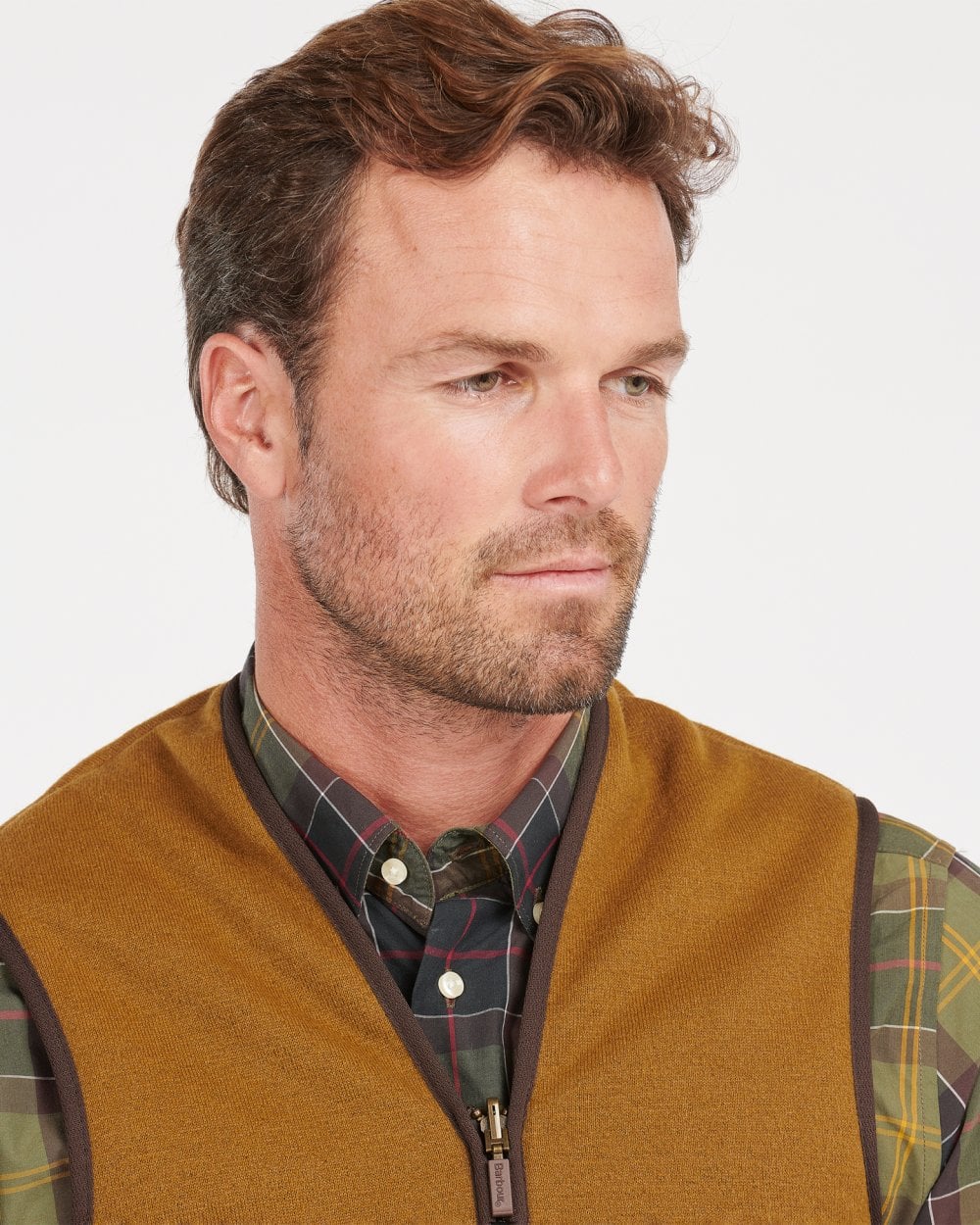 Barbour Warm Pile Waistcoat Zip-In Liner - Brown - Image 2