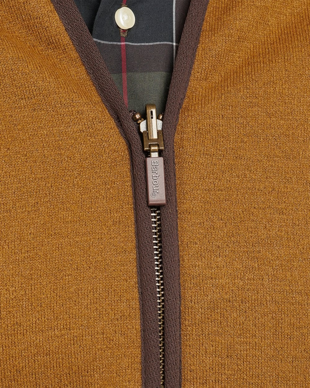 Barbour Warm Pile Waistcoat Zip-In Liner - Brown - Image 5