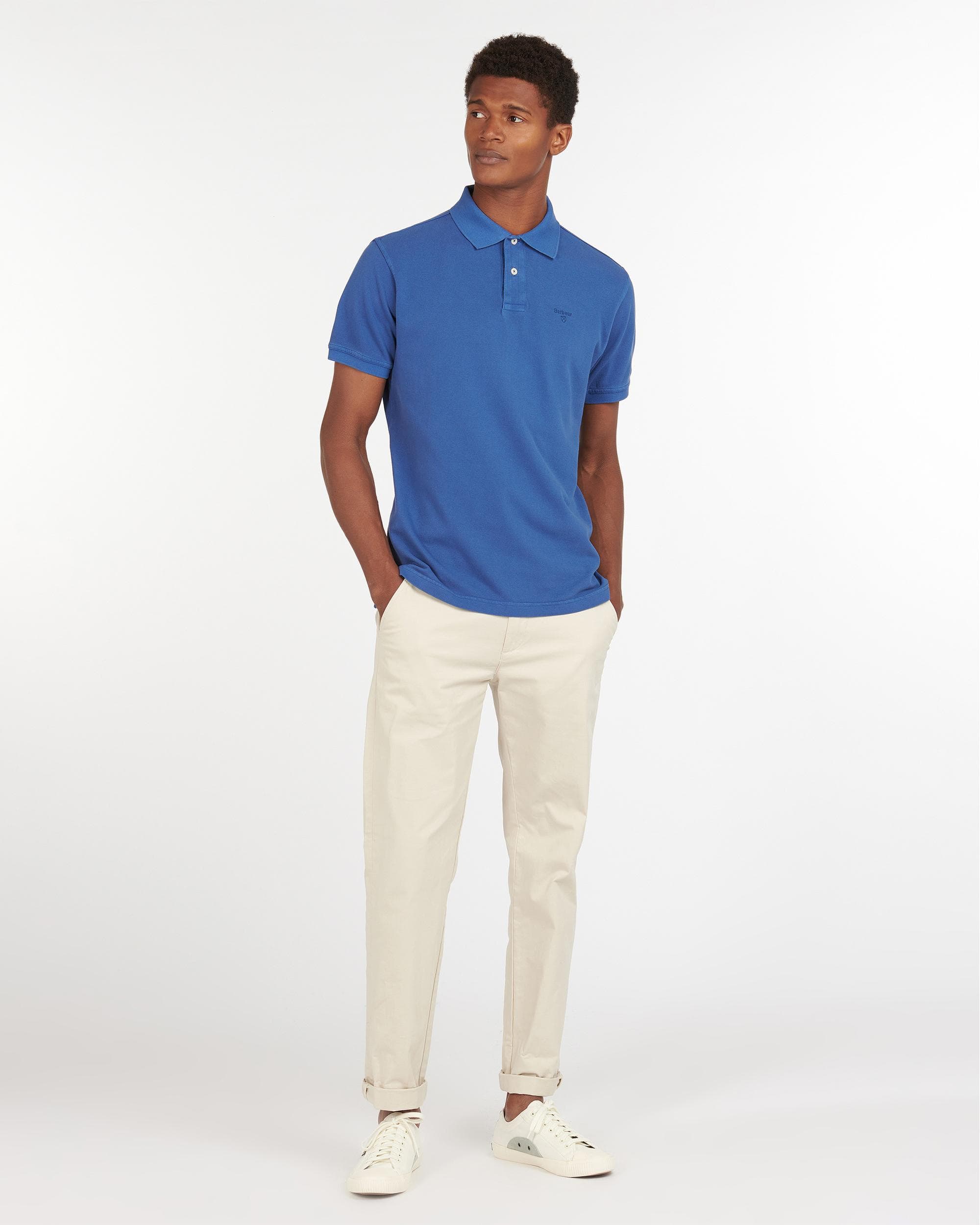 Barbour Wash Sports Mens Polo Shirt - Marine Blue - Image 3