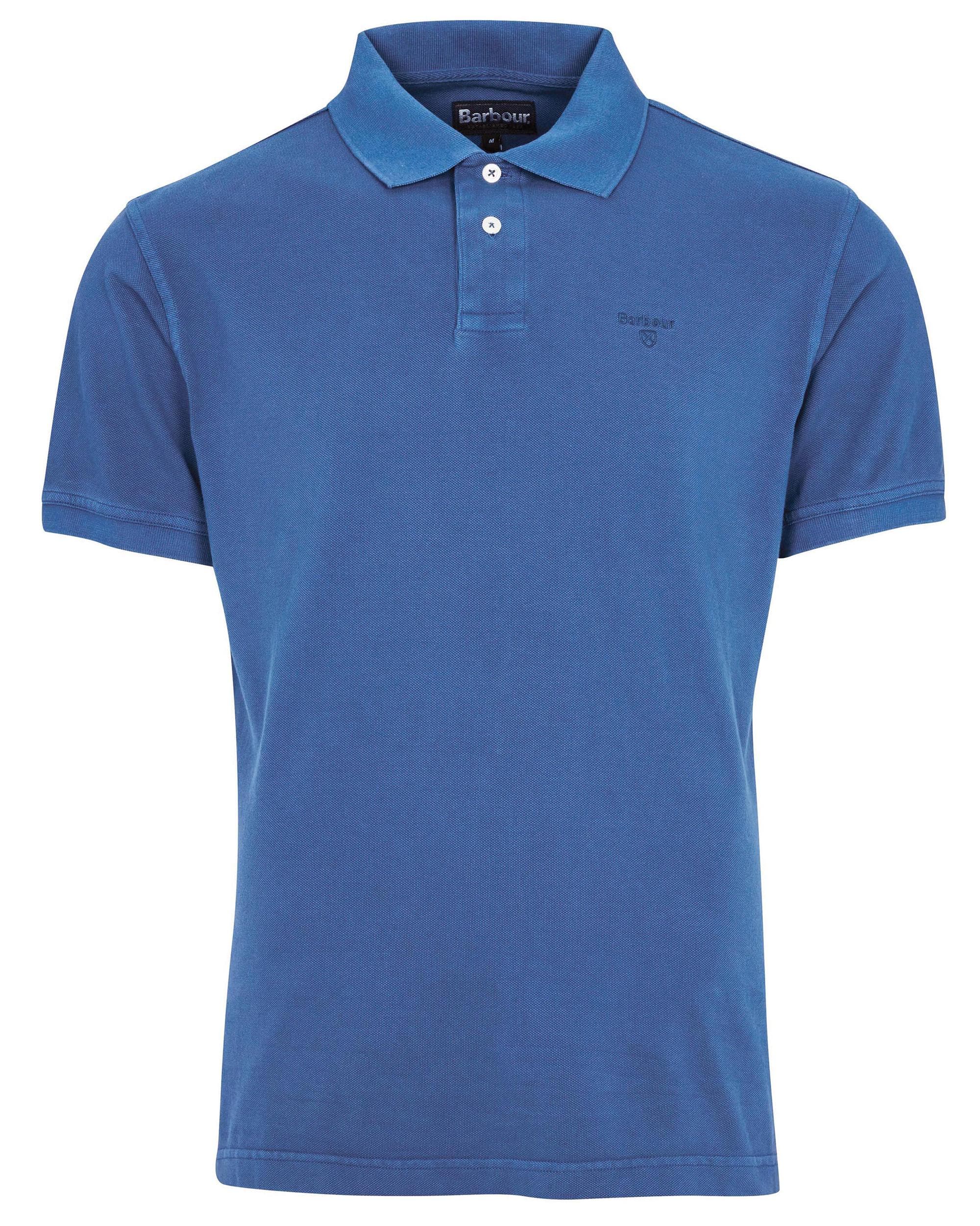 Barbour Wash Sports Mens Polo Shirt - Marine Blue - Image 6