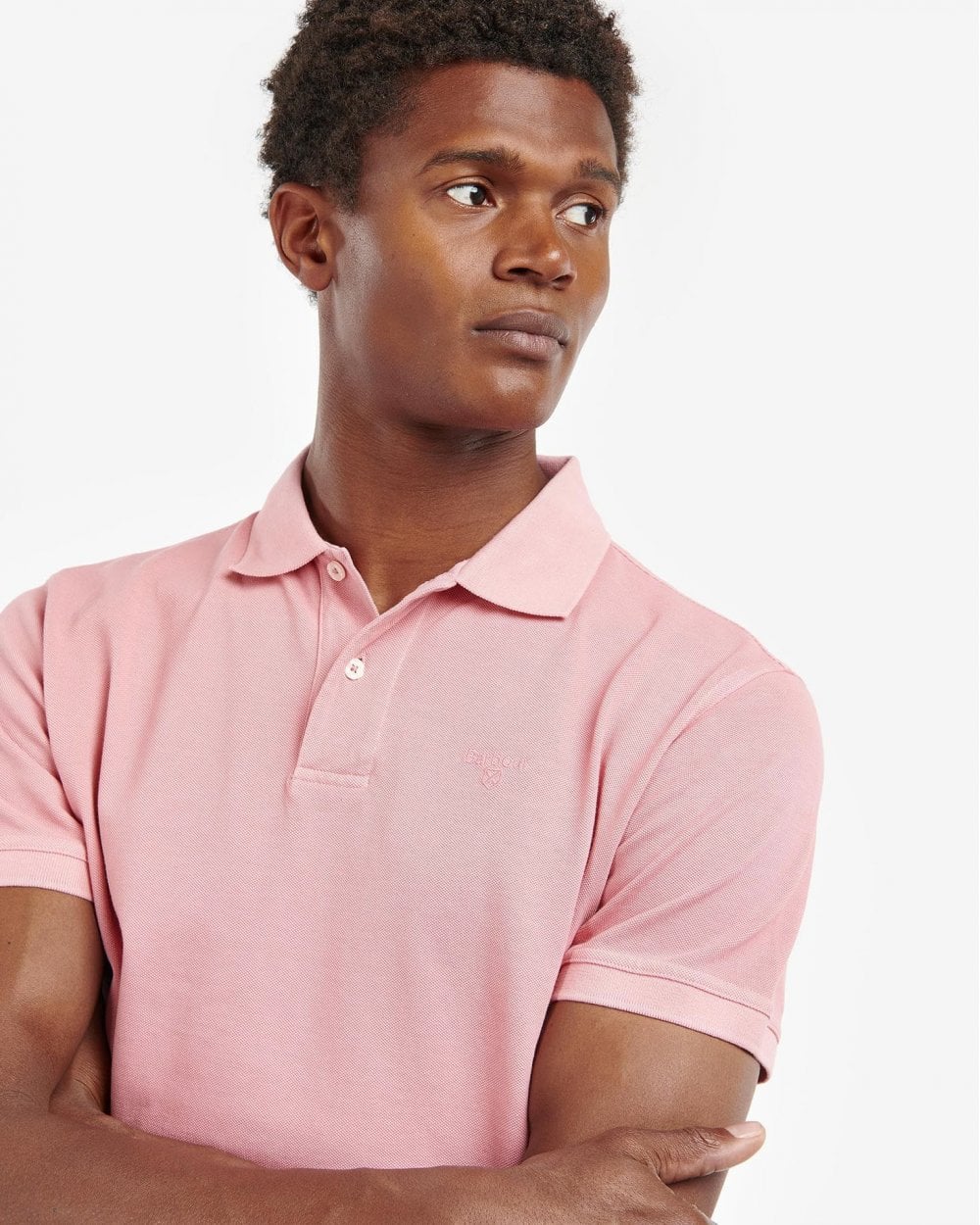 Barbour Wash Sports Mens Polo Shirt - Pink Salt - Image 2