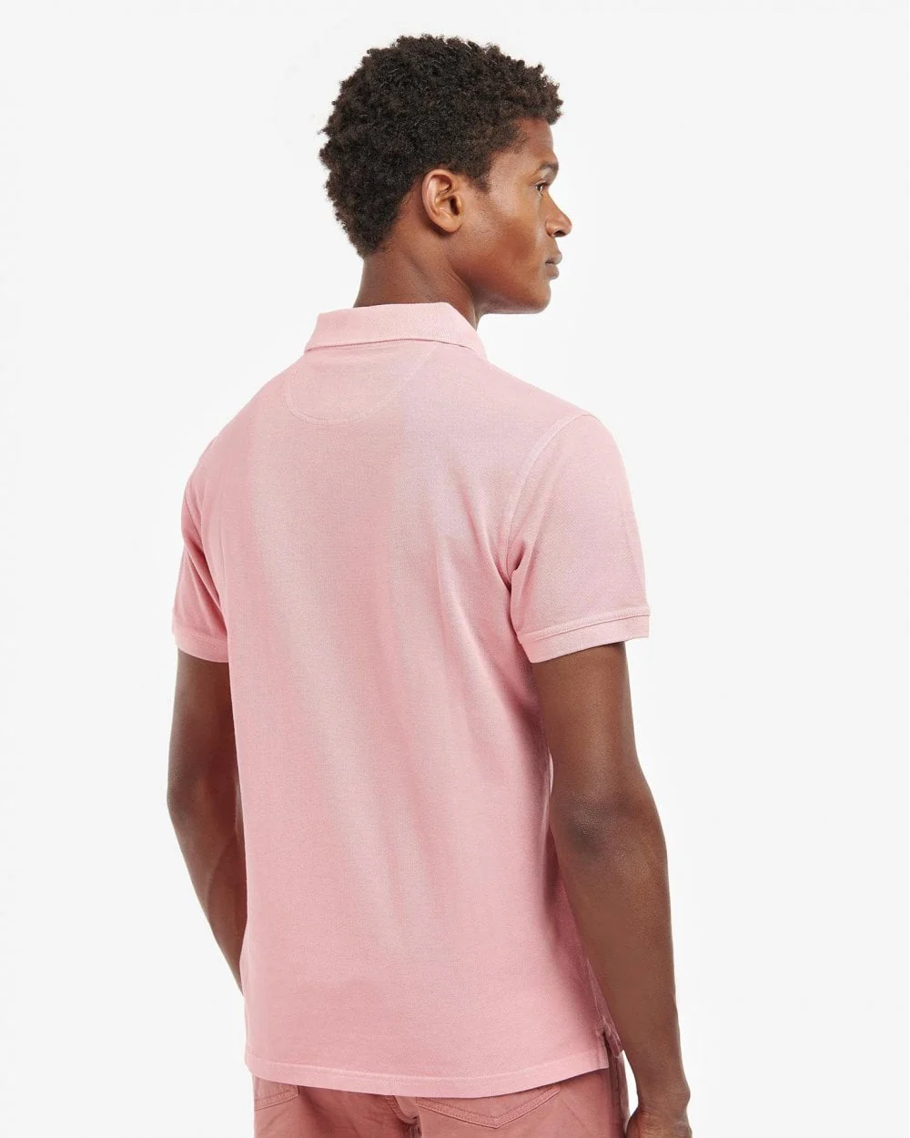 Barbour Wash Sports Mens Polo Shirt - Pink Salt - Image 5