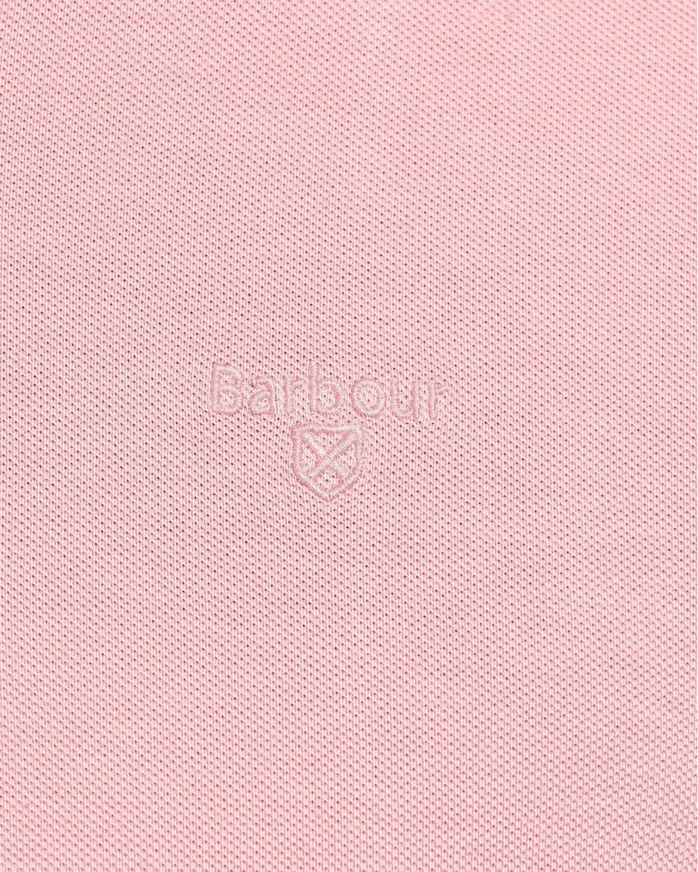 Barbour Wash Sports Mens Polo Shirt - Pink Salt - Image 6