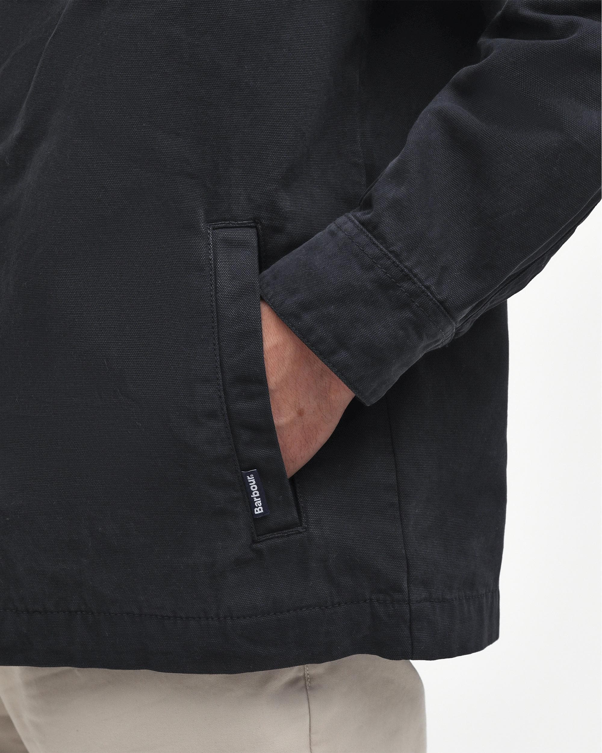 Barbour Washed Mens Overshirt - Navy - Image 4