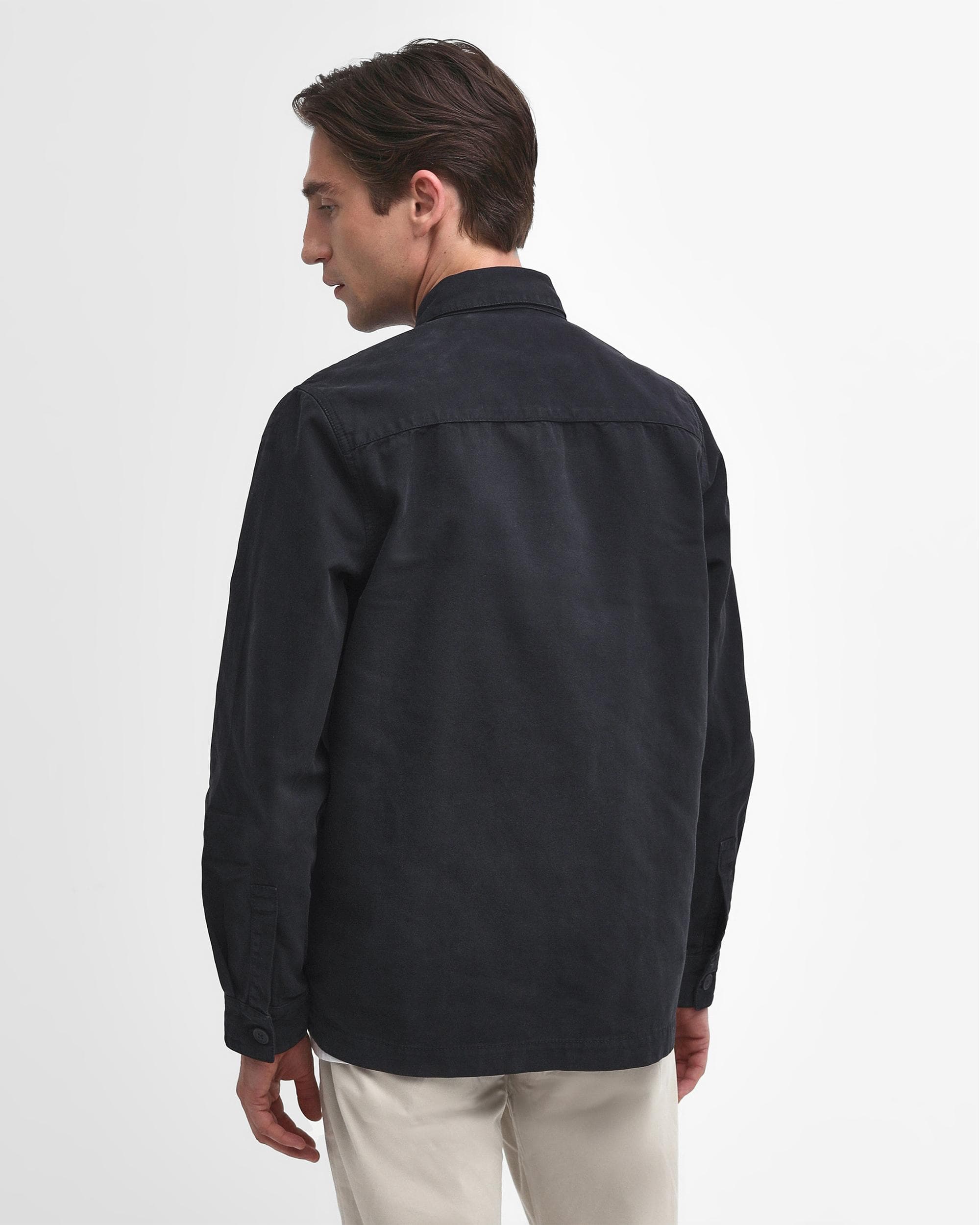 Barbour Washed Mens Overshirt - Navy - Image 6