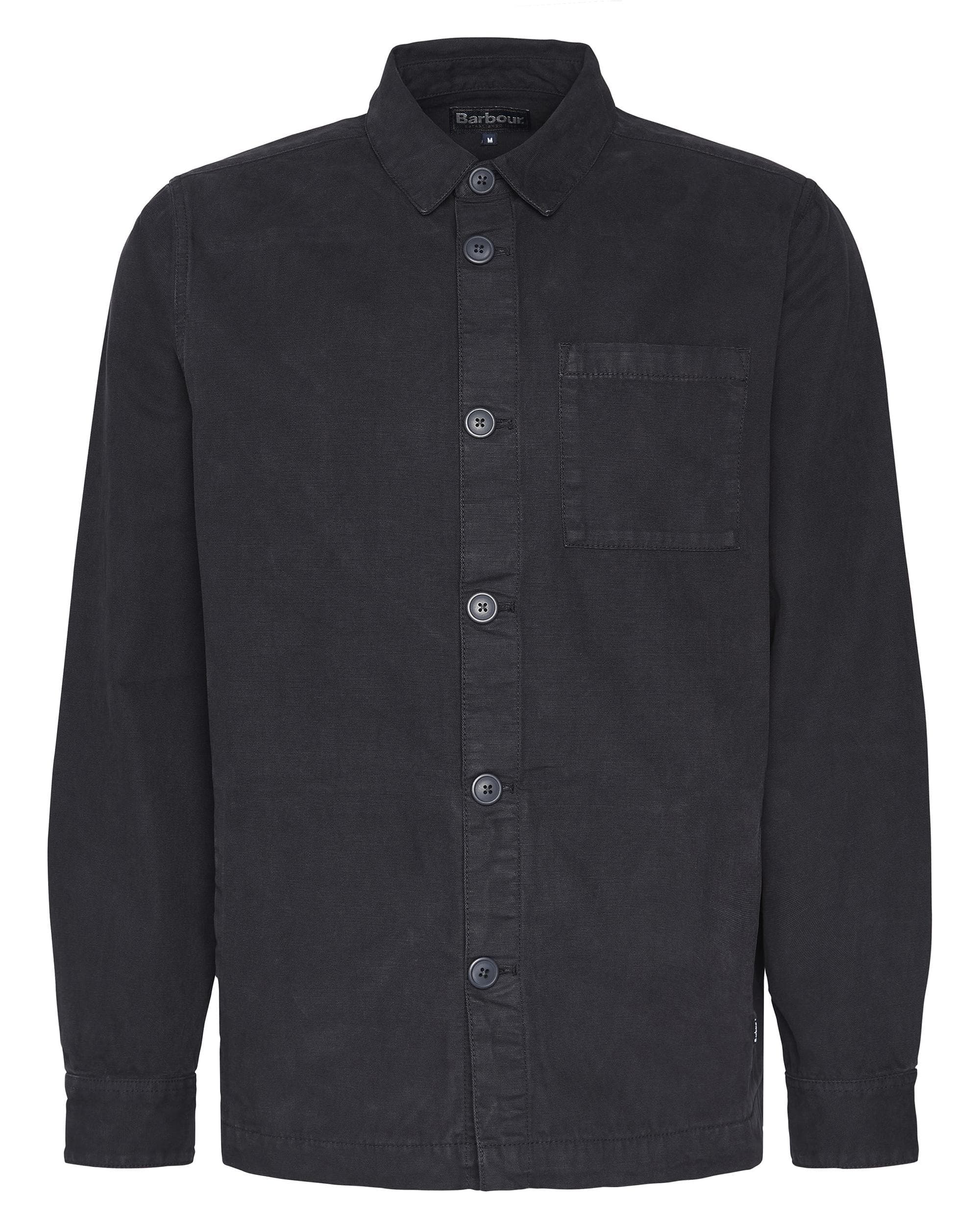 Barbour Washed Mens Overshirt - Navy - Image 8
